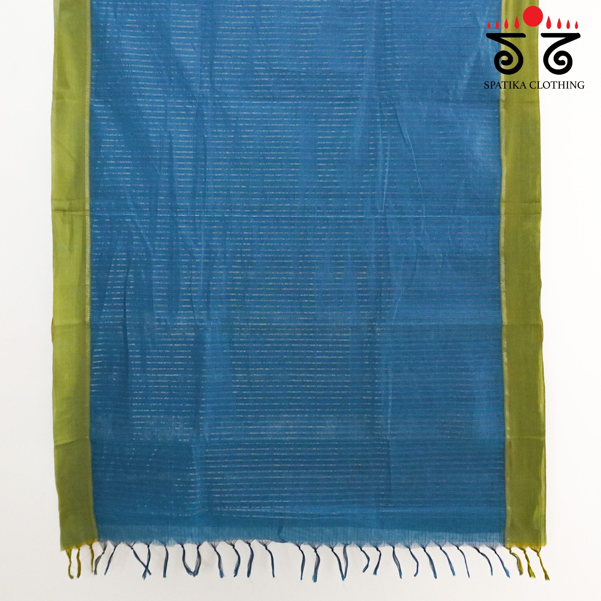 Blue Andhra Handwoven Cotton Saree