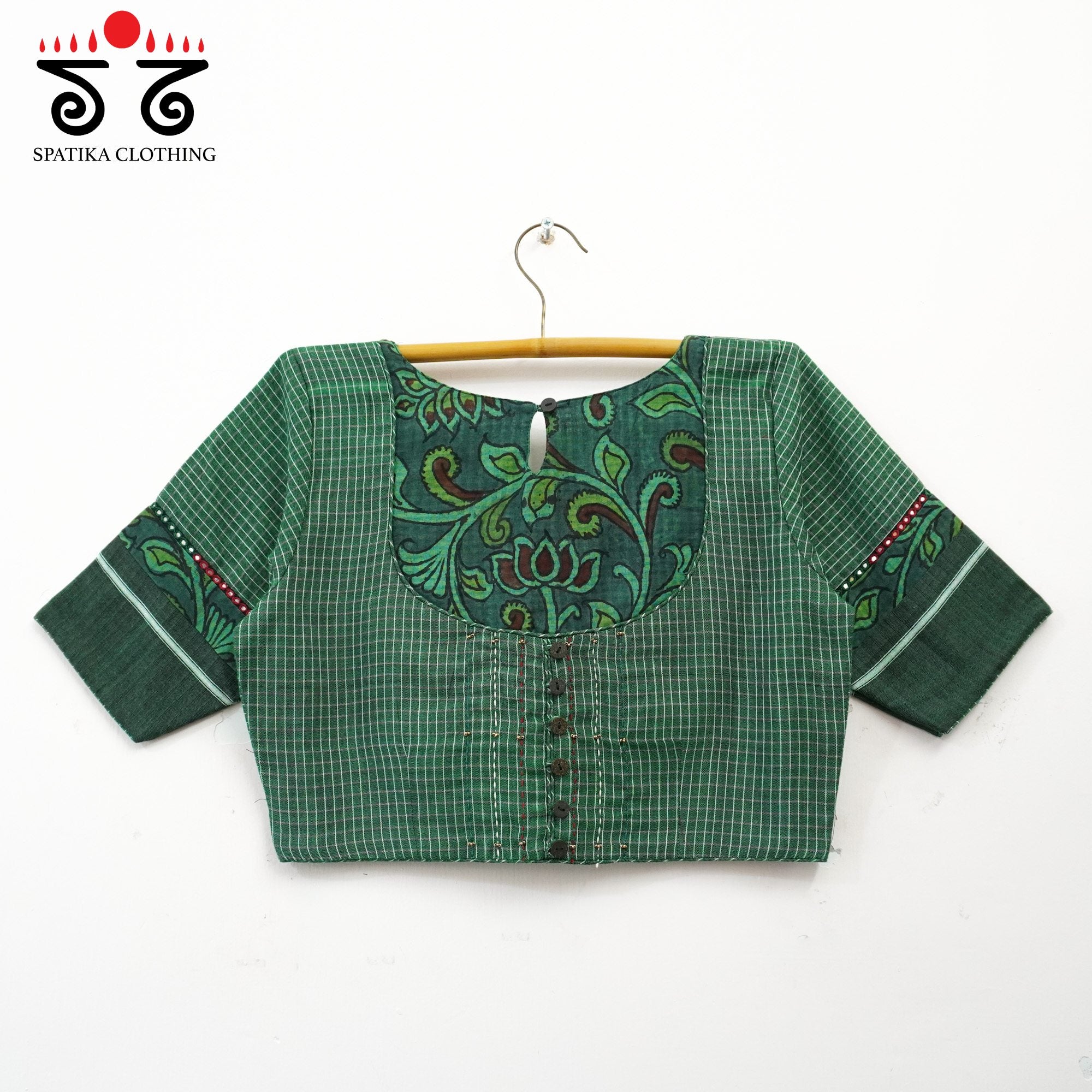 The Kalamkari Ilkal Yoke Blouse