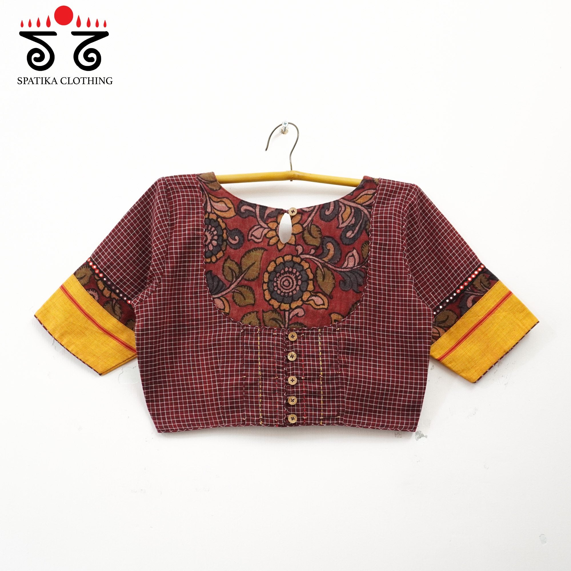The Kalamkari Ilkal Yoke Blouse