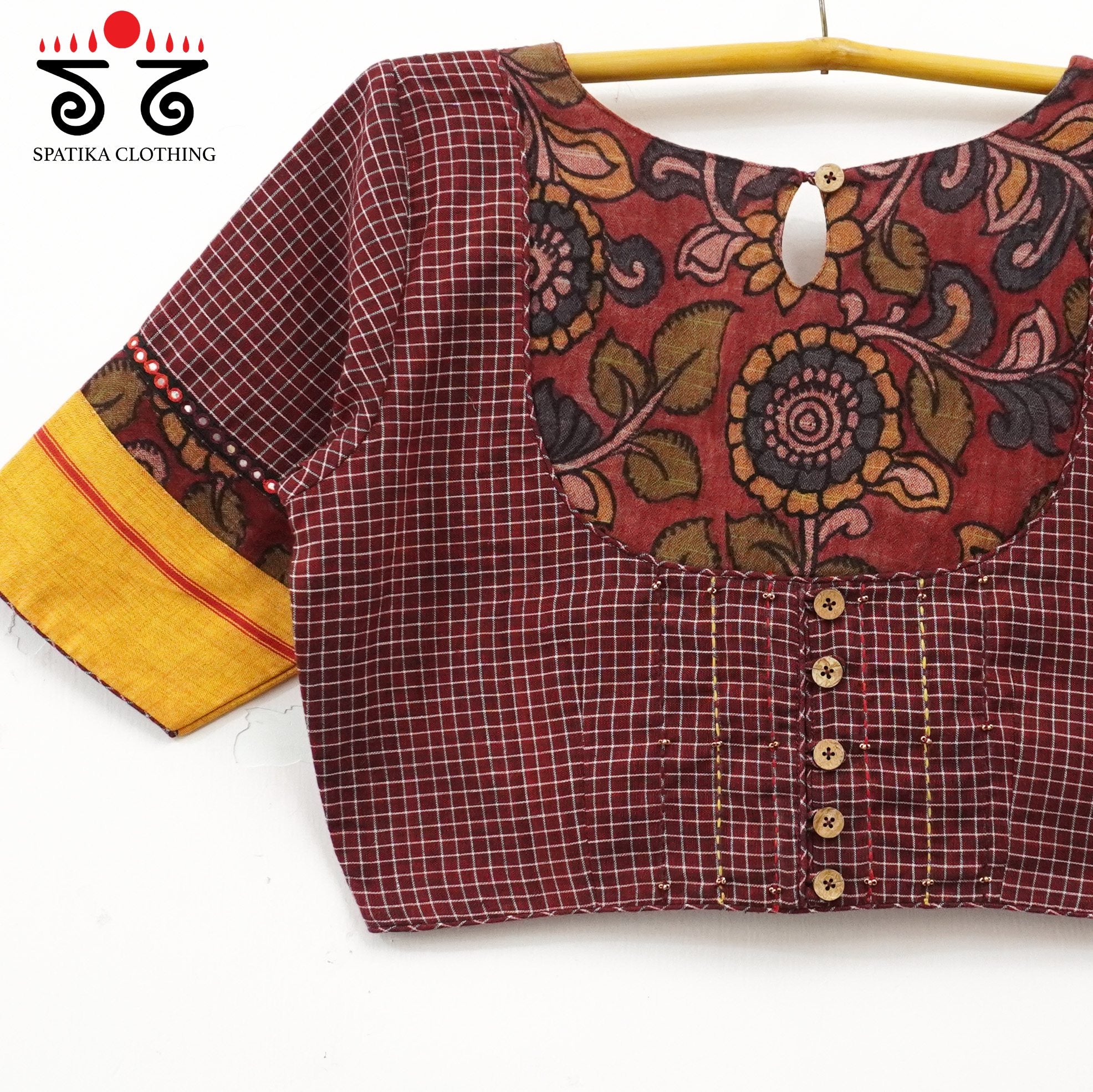 The Kalamkari Ilkal Yoke Blouse