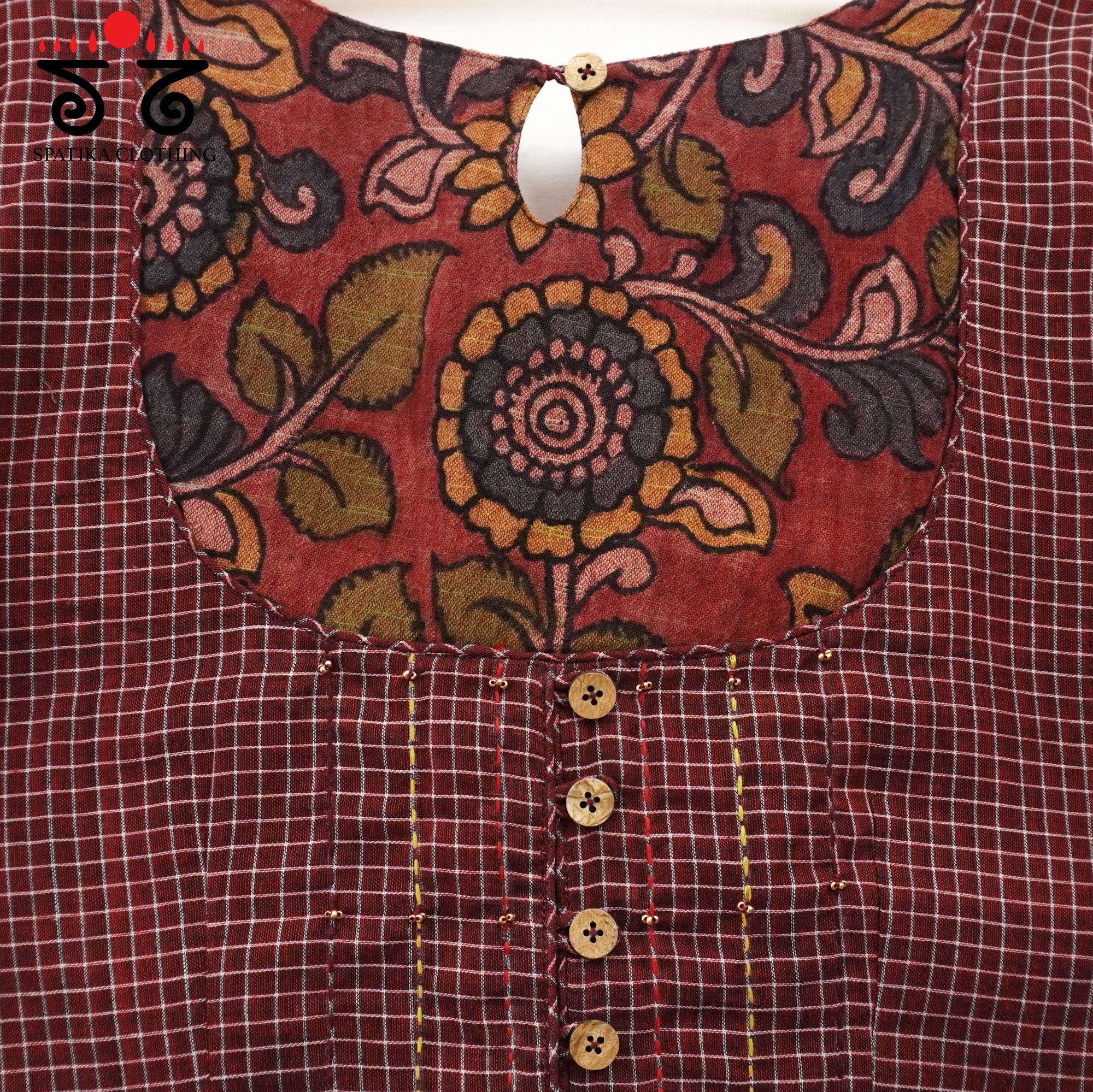 The Kalamkari Ilkal Yoke Blouse