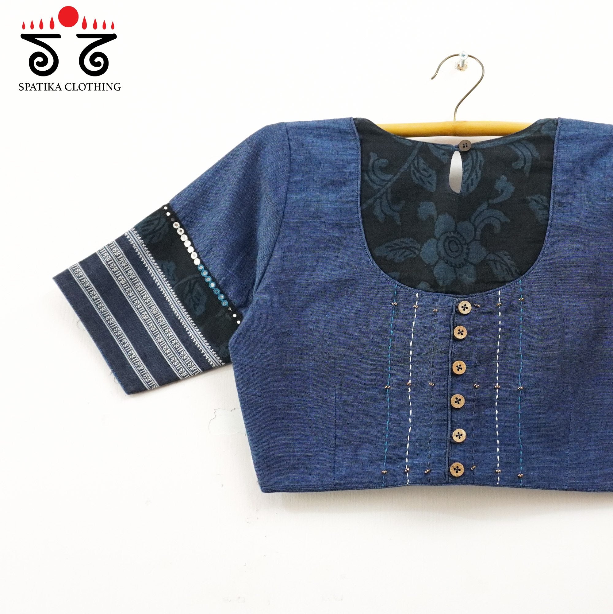 The Kalamkari Ilkal Yoke Blouse