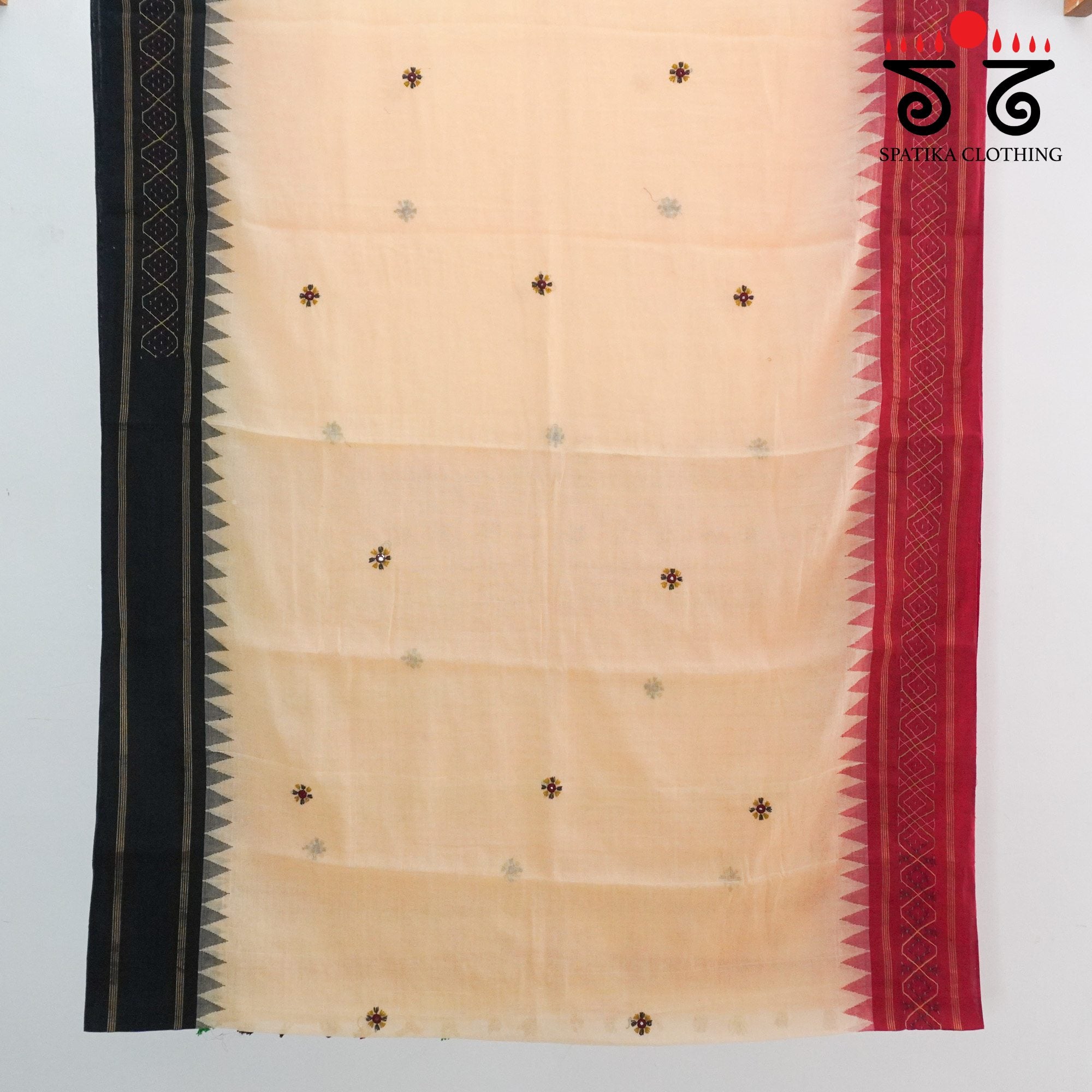 Hand Embroidered Ponduru Cotton Saree