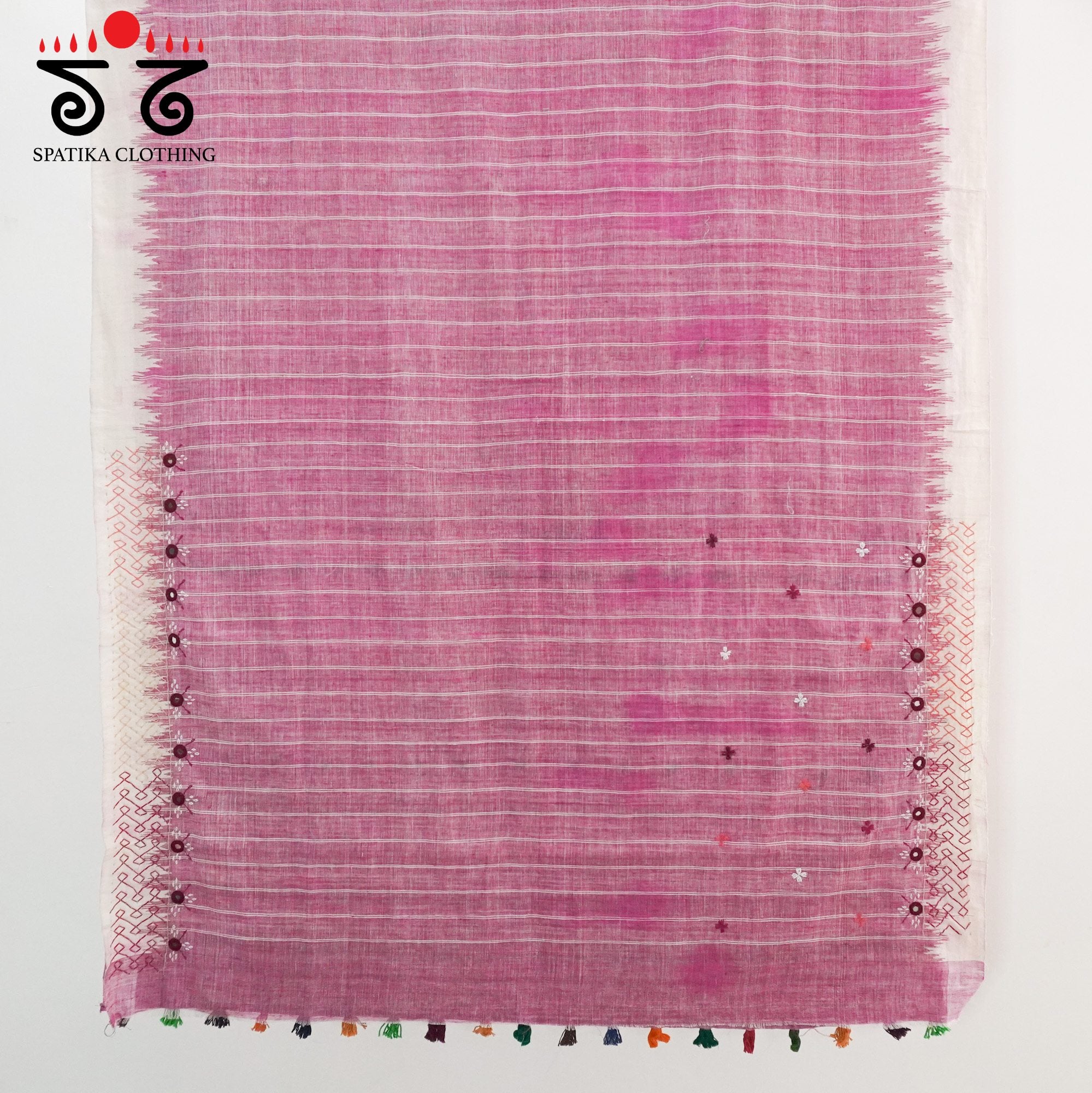 Hand Embroidered Ponduru Cotton Saree