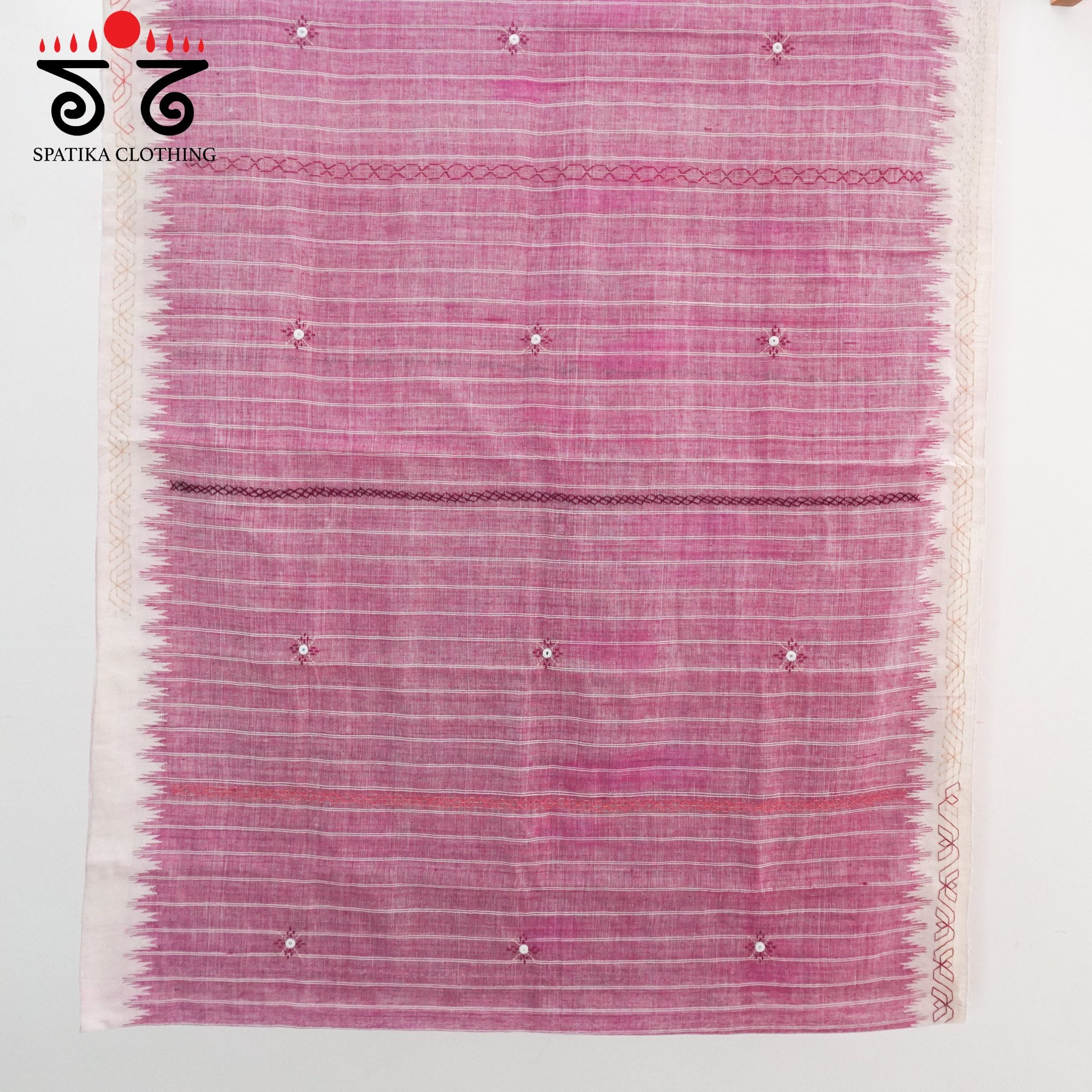 Hand Embroidered Ponduru Cotton Saree