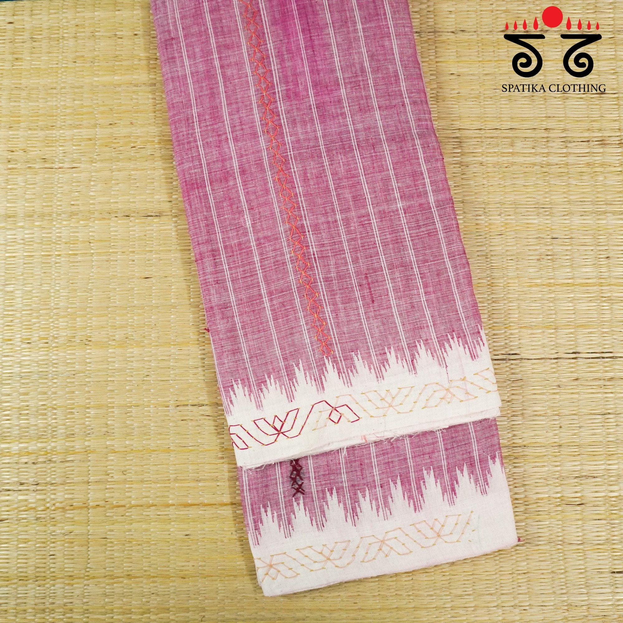 Hand Embroidered Ponduru Cotton Saree