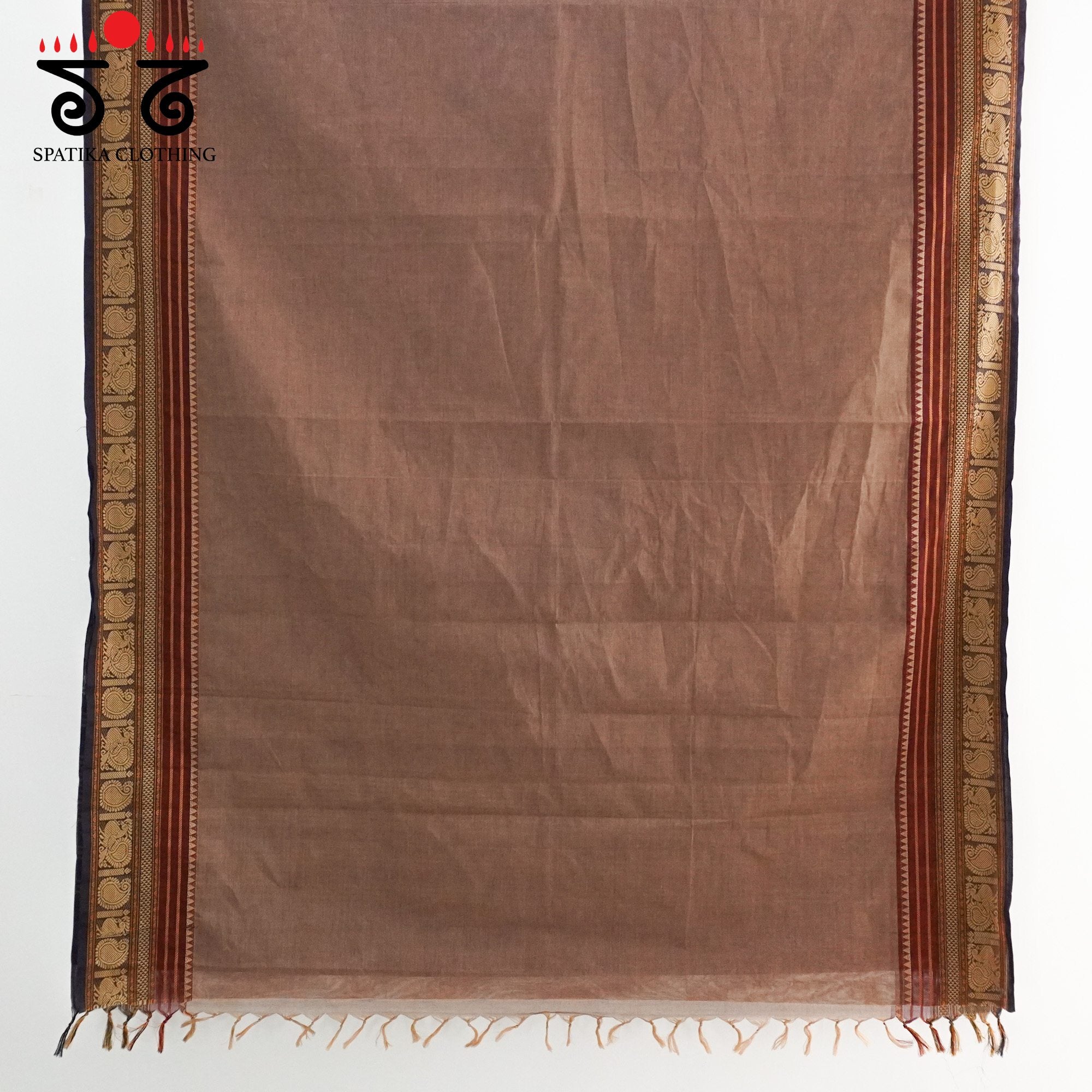 Light Brown Chettinad Cotton Saree