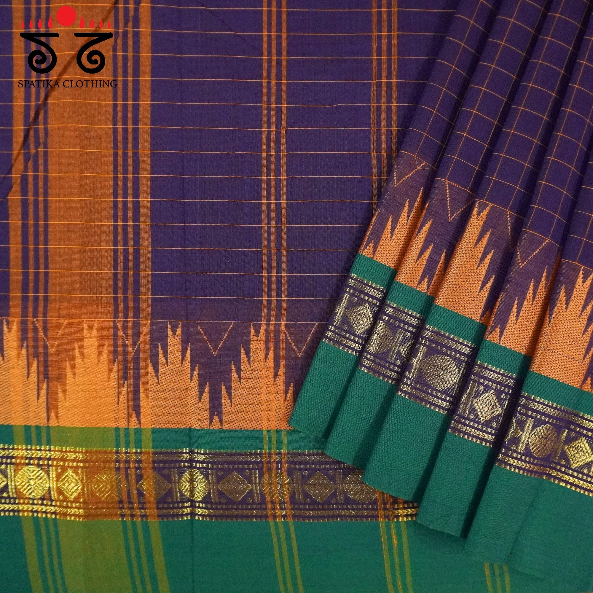 Purple Chettinad Cotton Saree