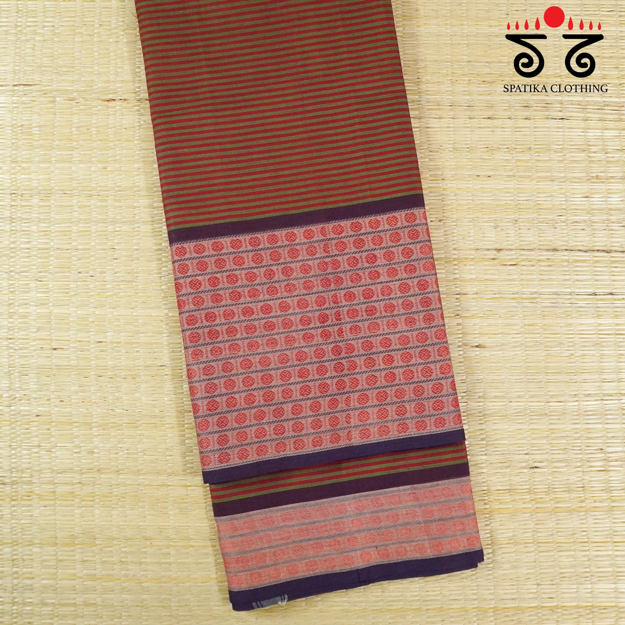 Brown Chettinad Cotton Saree