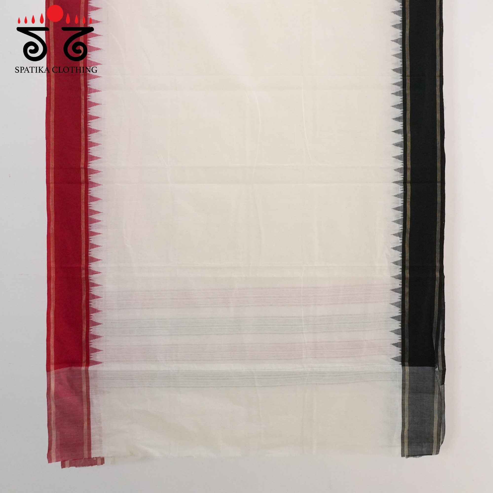 Ponduru Handspun Cotton Saree - Ganga Jamuna Border
