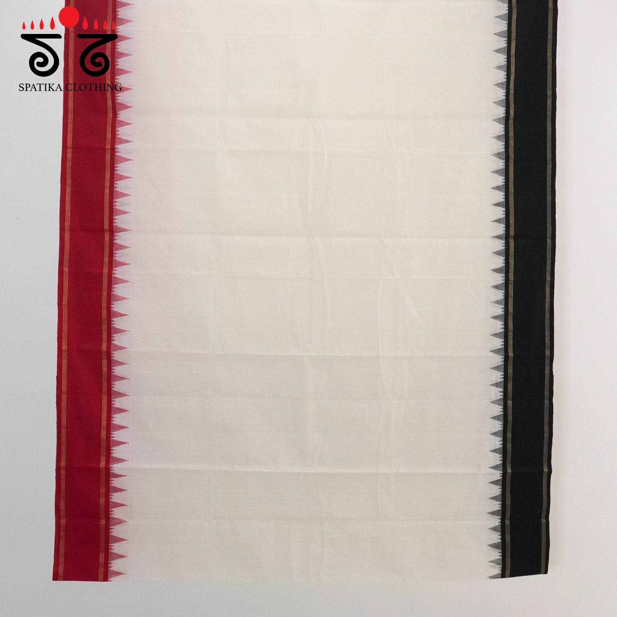Ponduru Handspun Cotton Saree - Ganga Jamuna Border