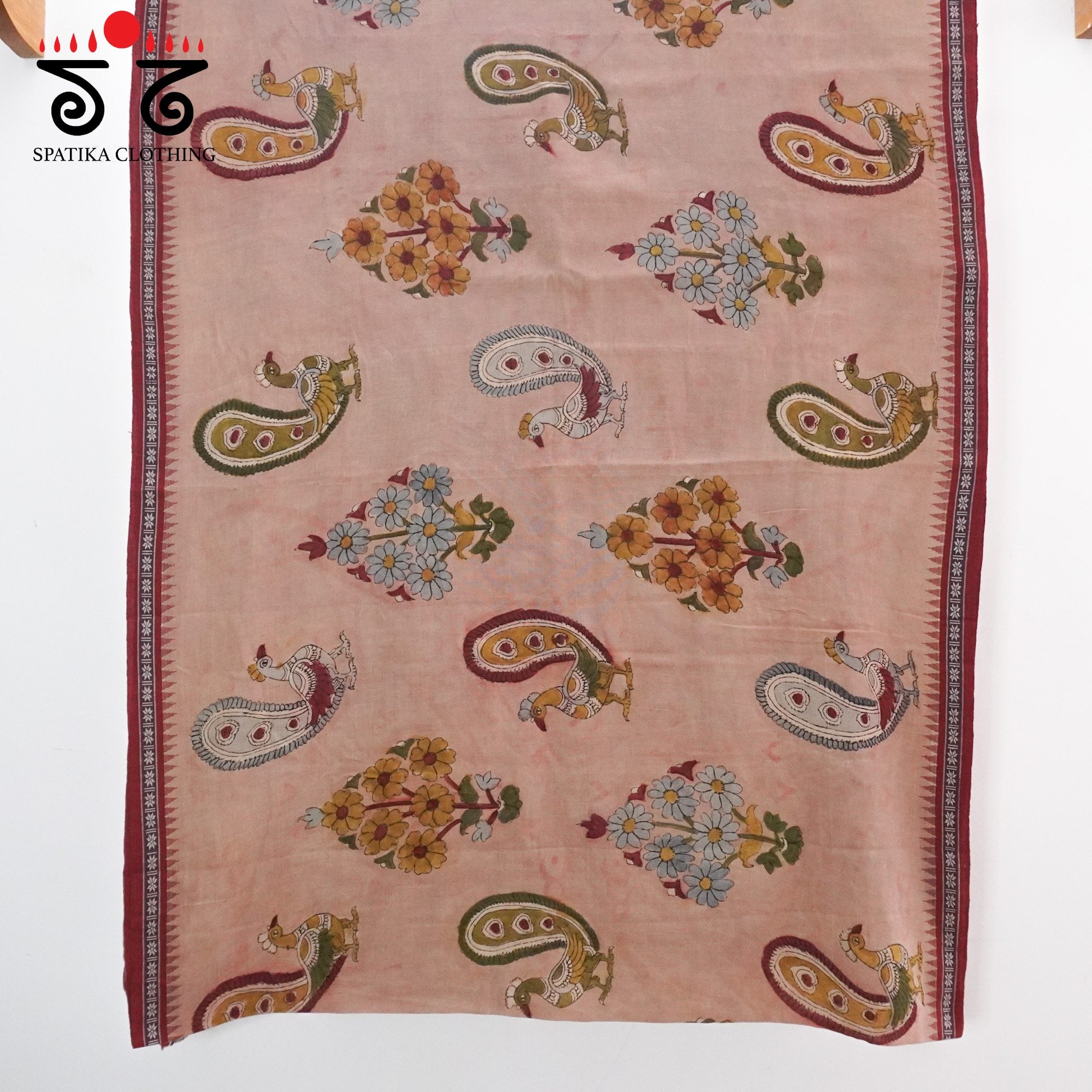 Ponduru Pen Kalamkari Handwoven Cotton Saree