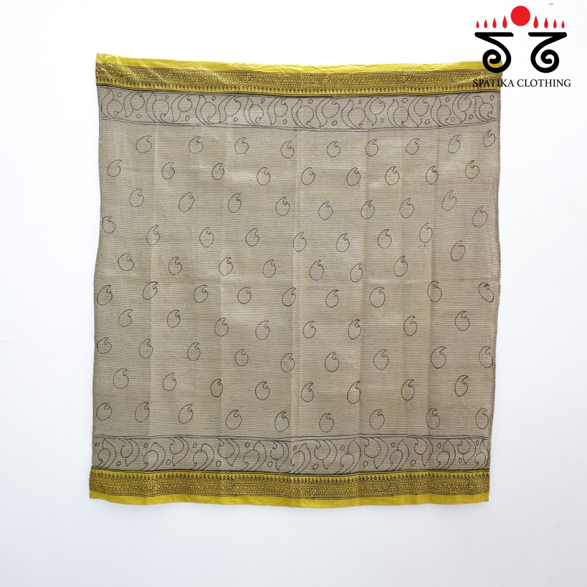 Pen Kalamkari On Ponduru Blouse Fabric