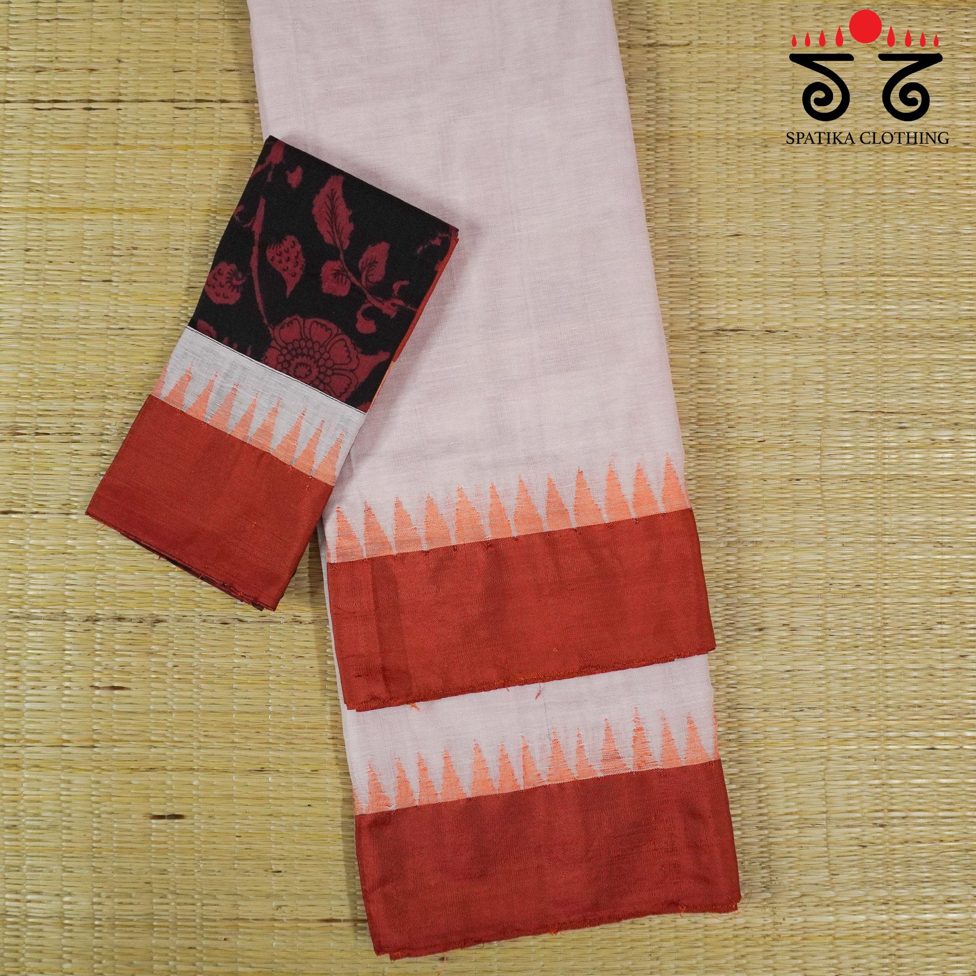 Ponduru Handspun Saree - Pen Kalamkari Blouse