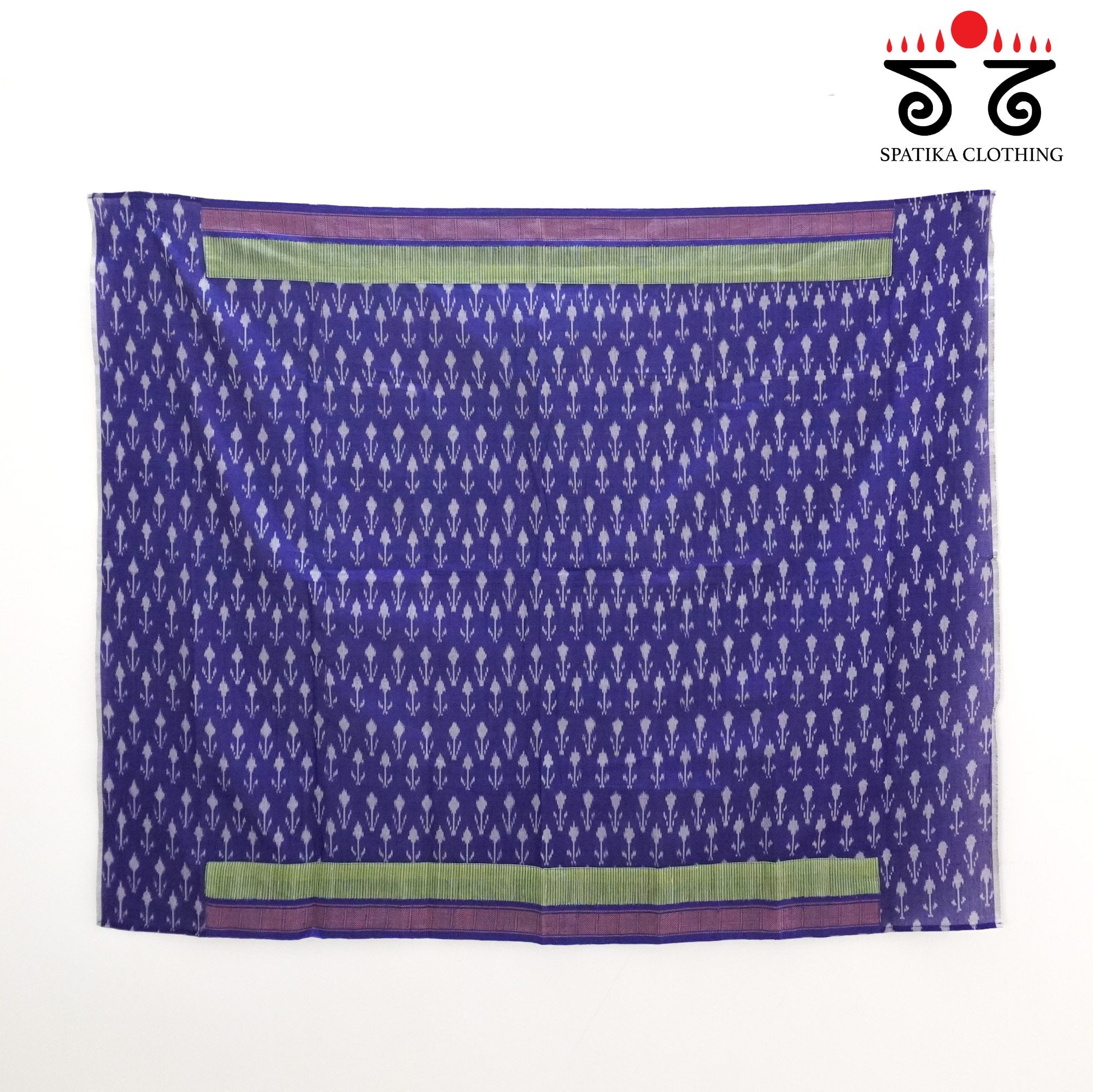 Ponduru Handspun Cotton Saree With Ikat Blouse
