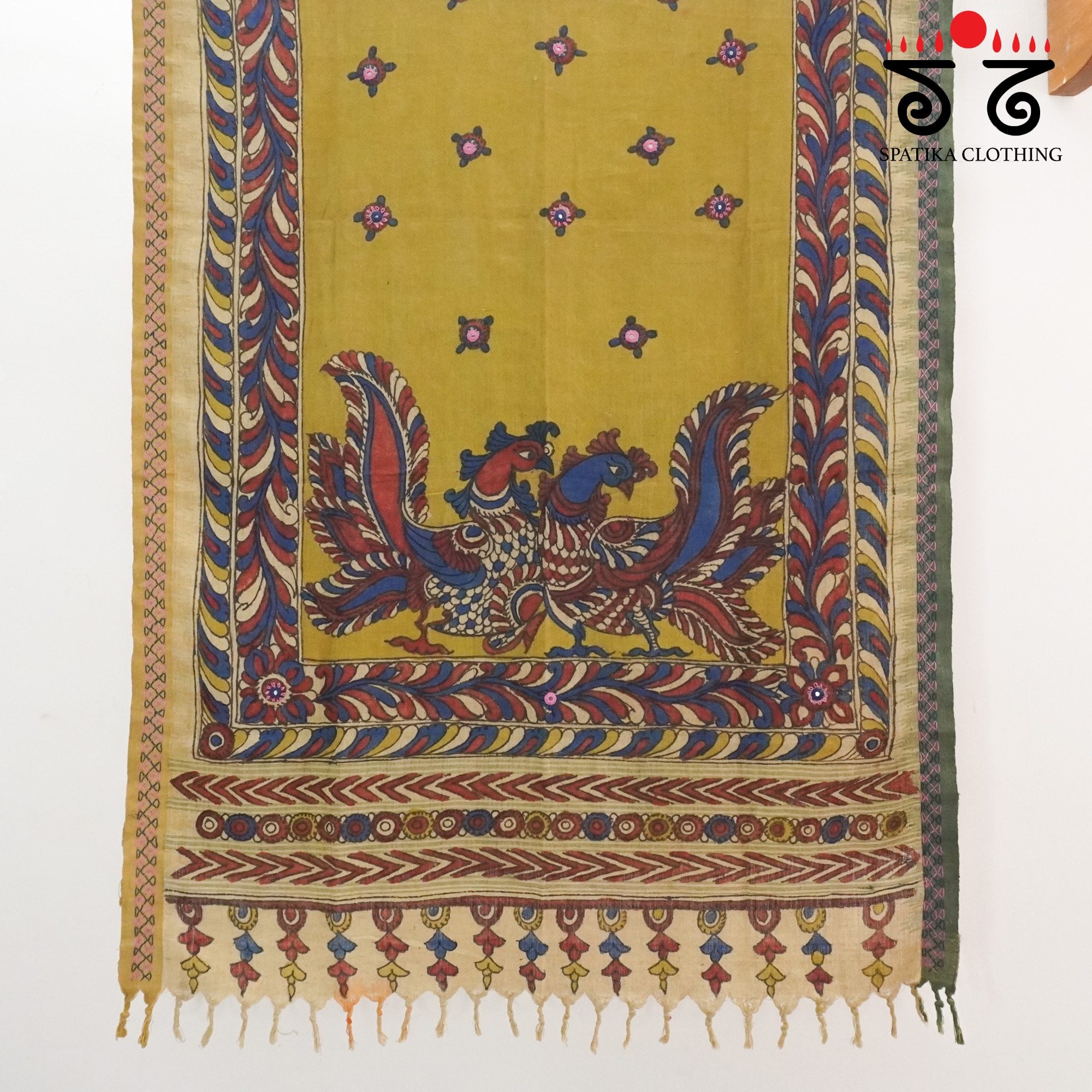 Ponduru-lambani Pen Kalamkari Dupatta