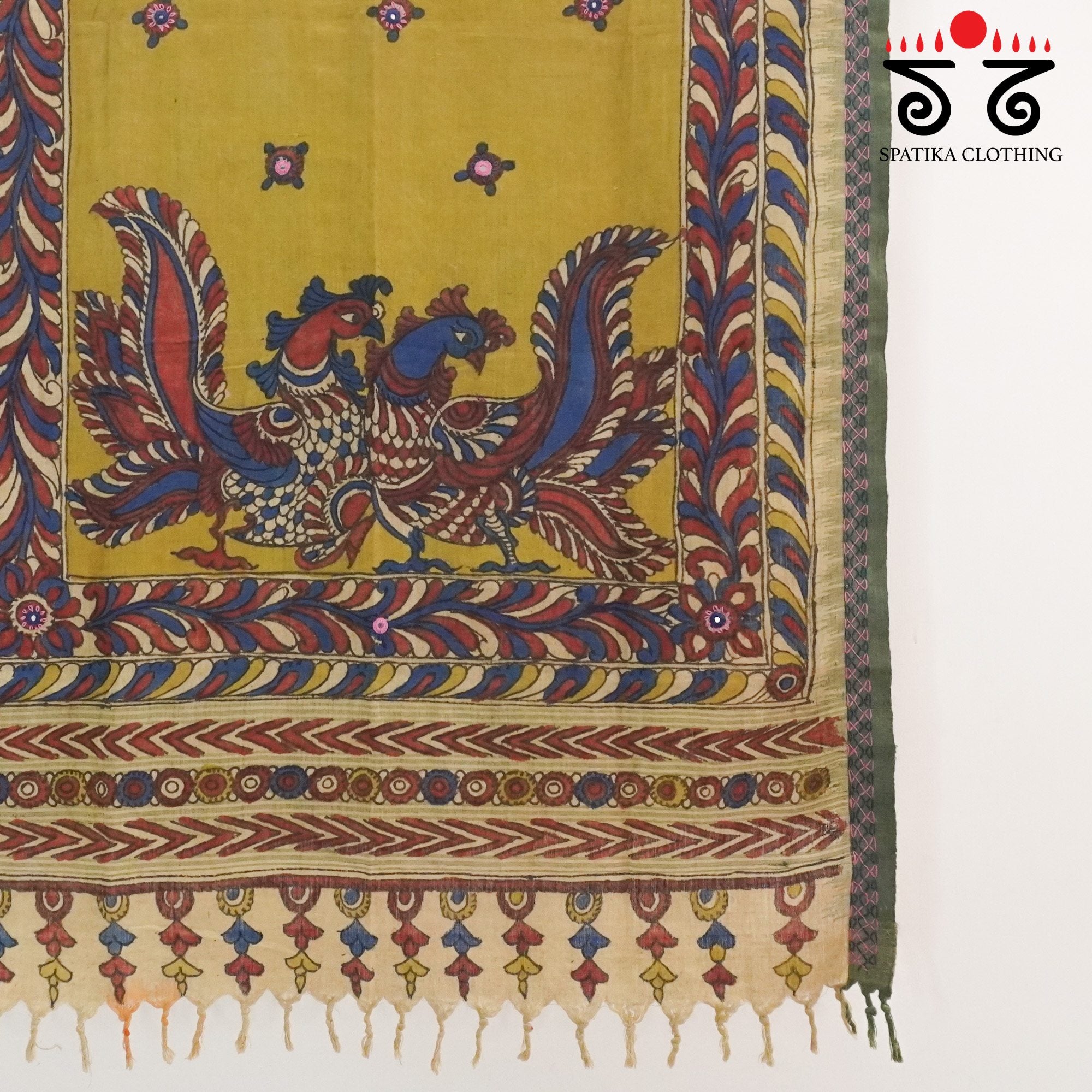 Ponduru-lambani Pen Kalamkari Dupatta