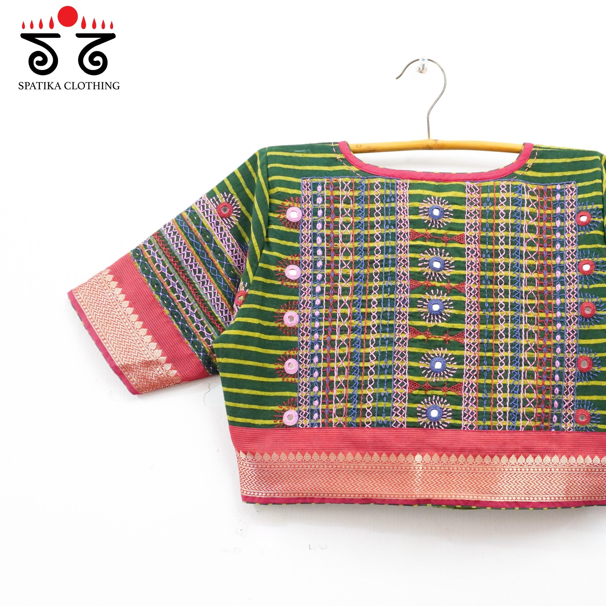 Green Kashi - Festive Lambani Blouse