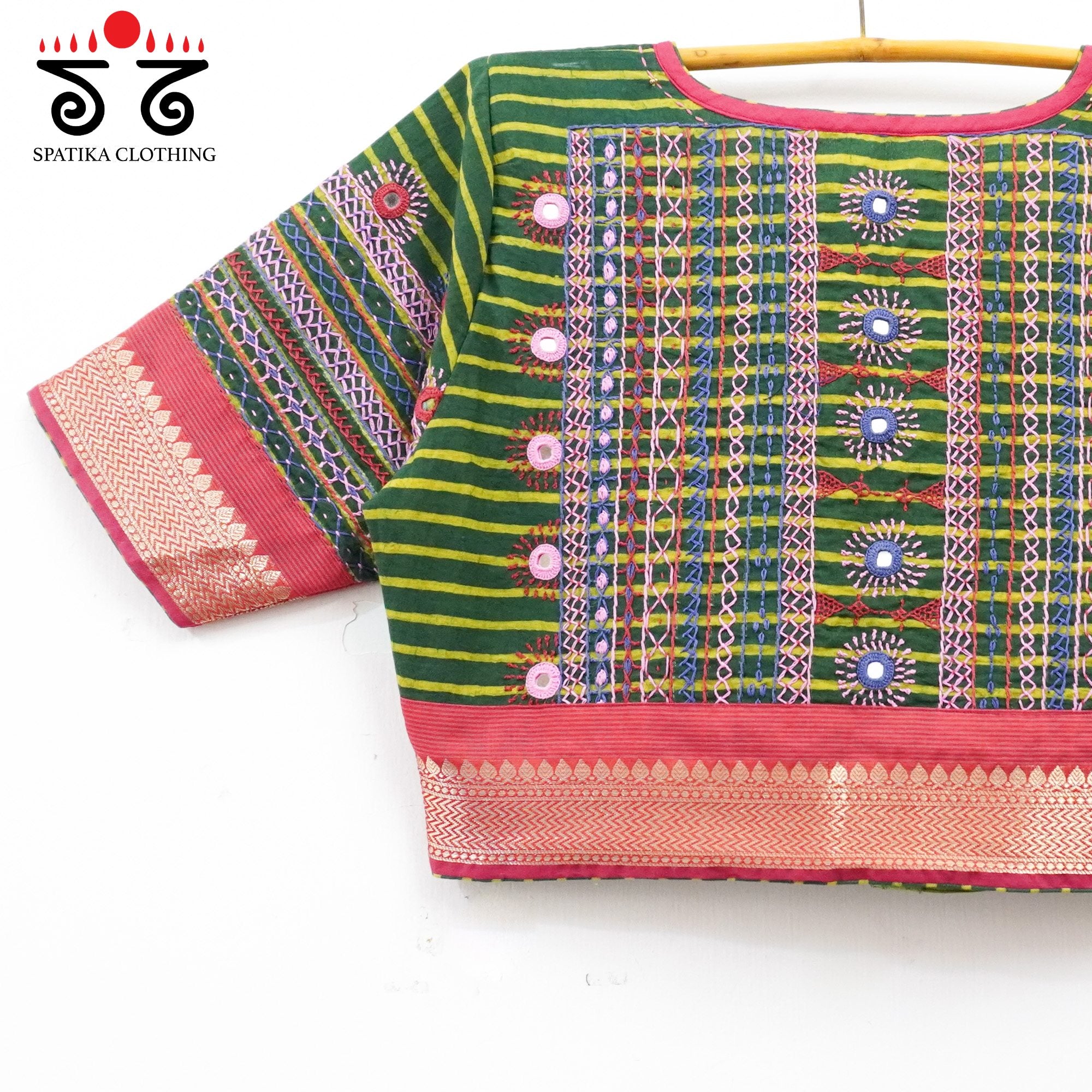 Green Kashi - Festive Lambani Blouse