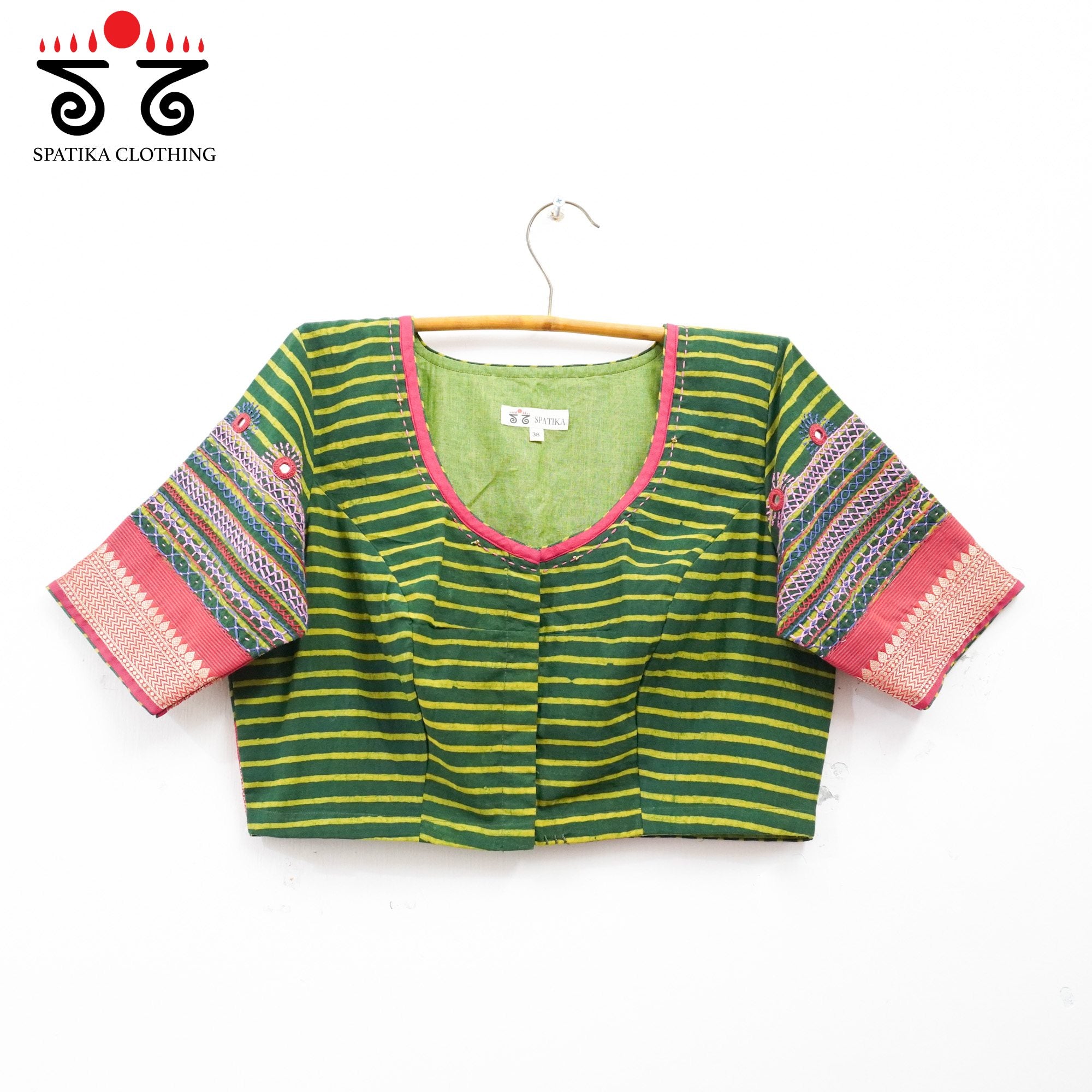 Green Kashi - Festive Lambani Blouse