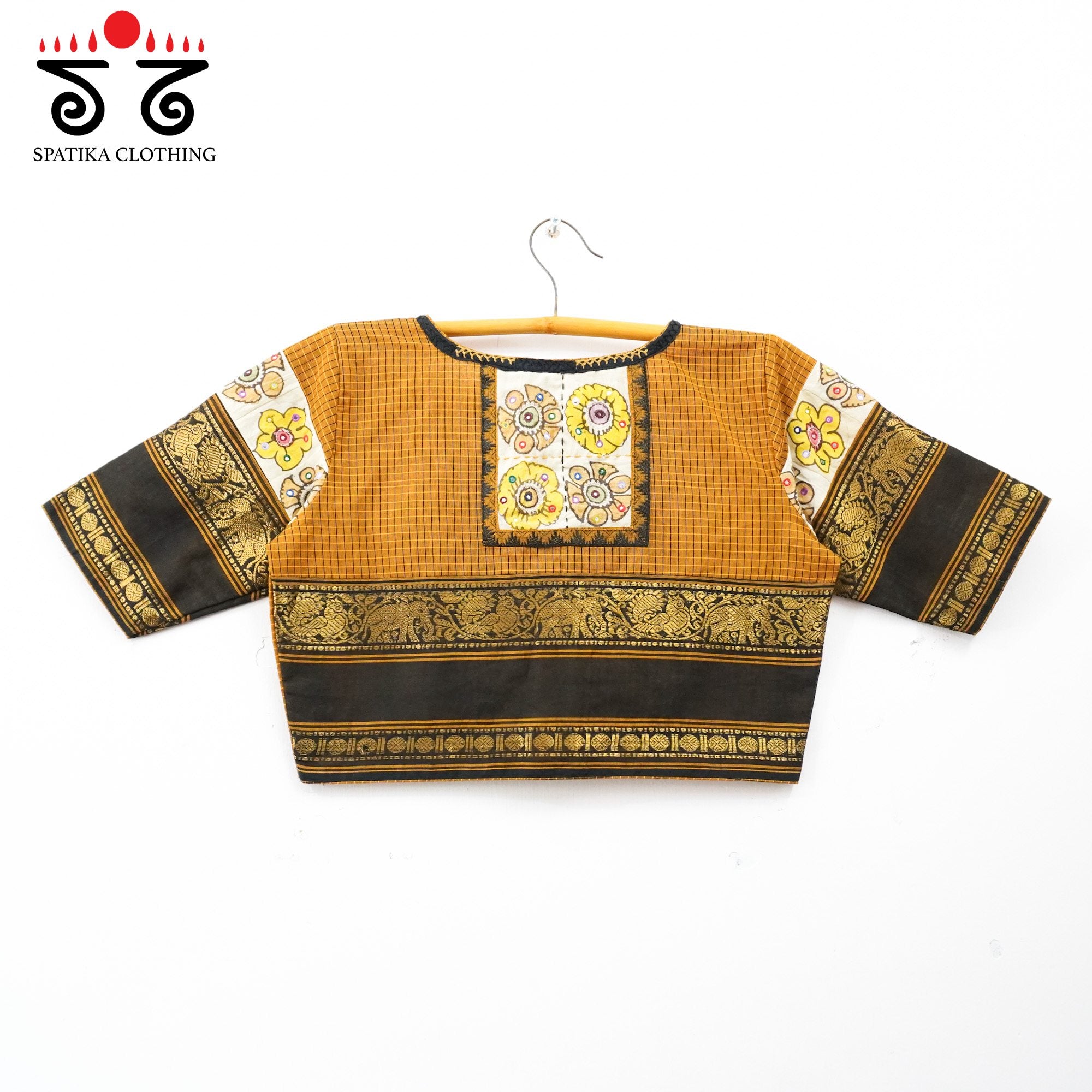 Mustard Yellow Chettinad - Pen Kalamkari Blouse