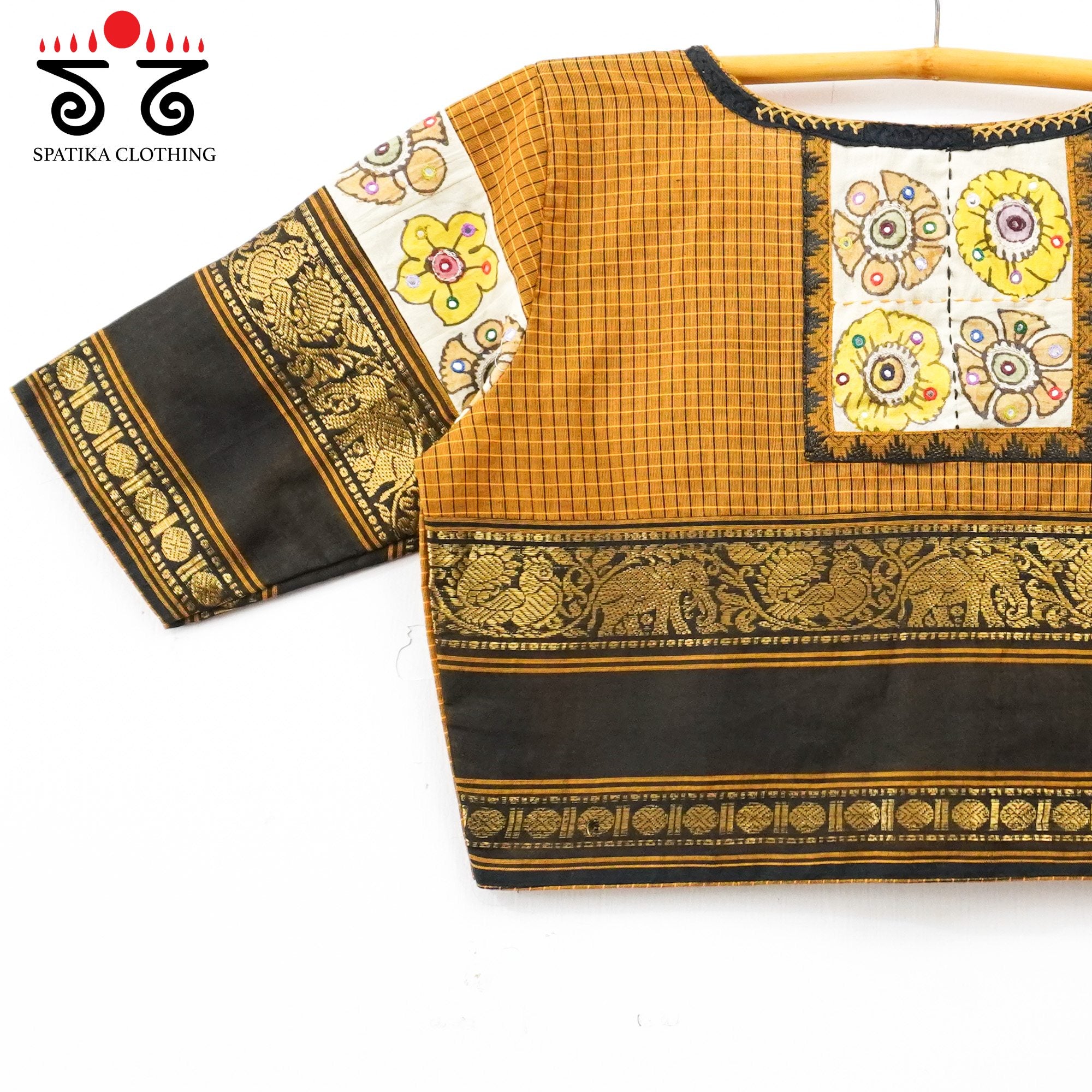 Mustard Yellow Chettinad - Pen Kalamkari Blouse