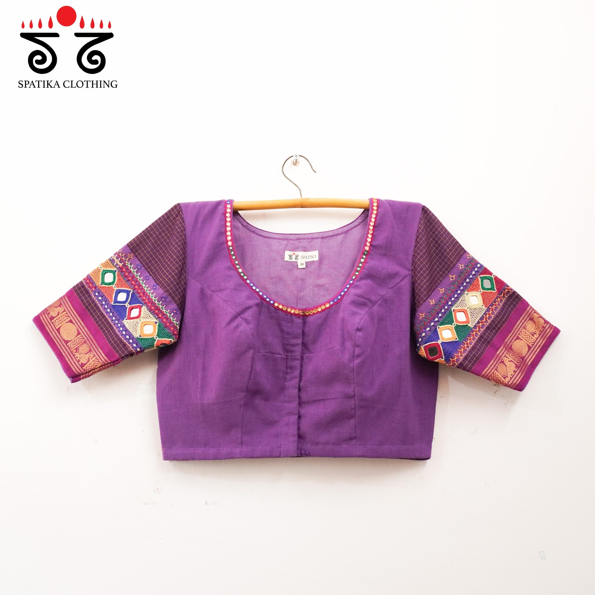 Purple Festive Lambani Handcrafted Blouse