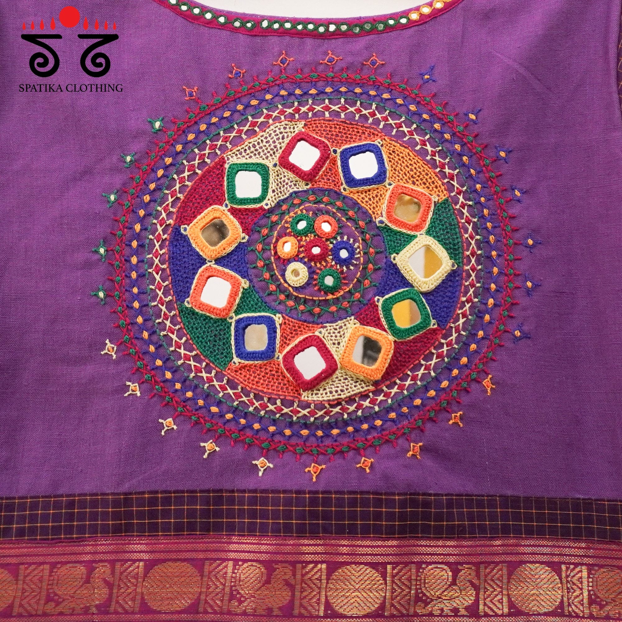 Purple Festive Lambani Handcrafted Blouse