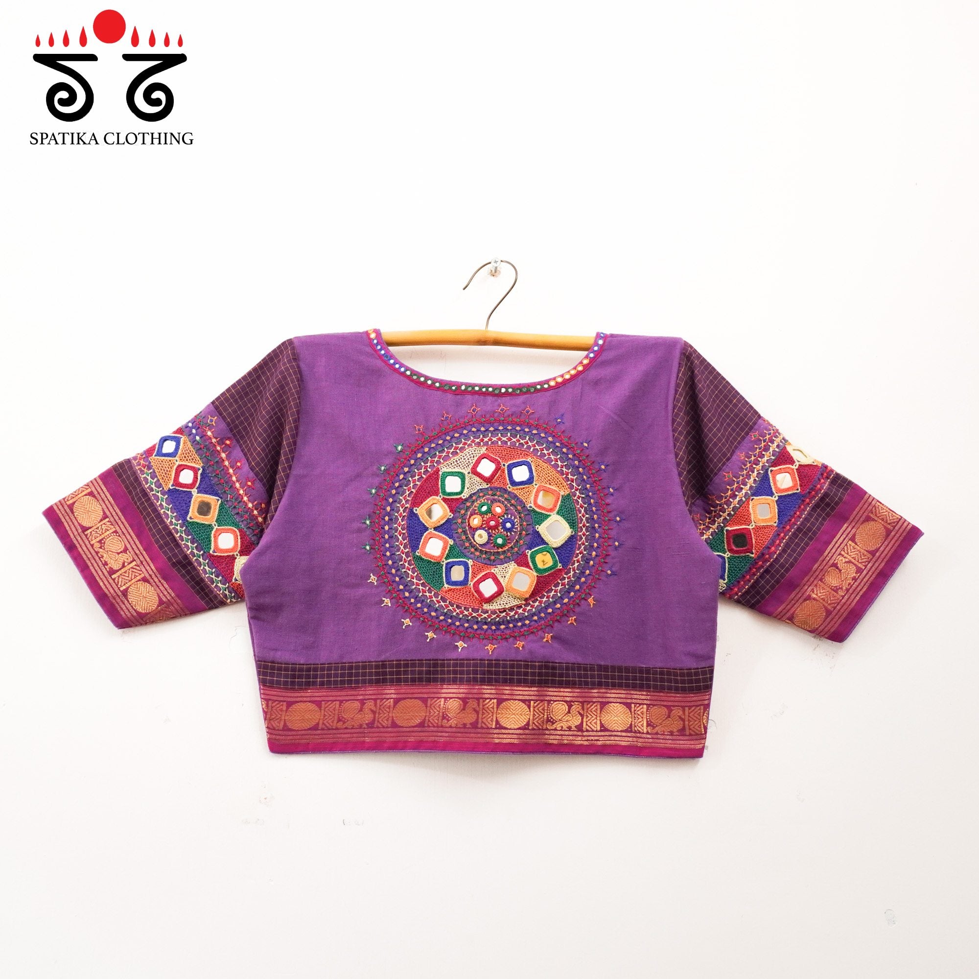 Purple Festive Lambani Handcrafted Blouse