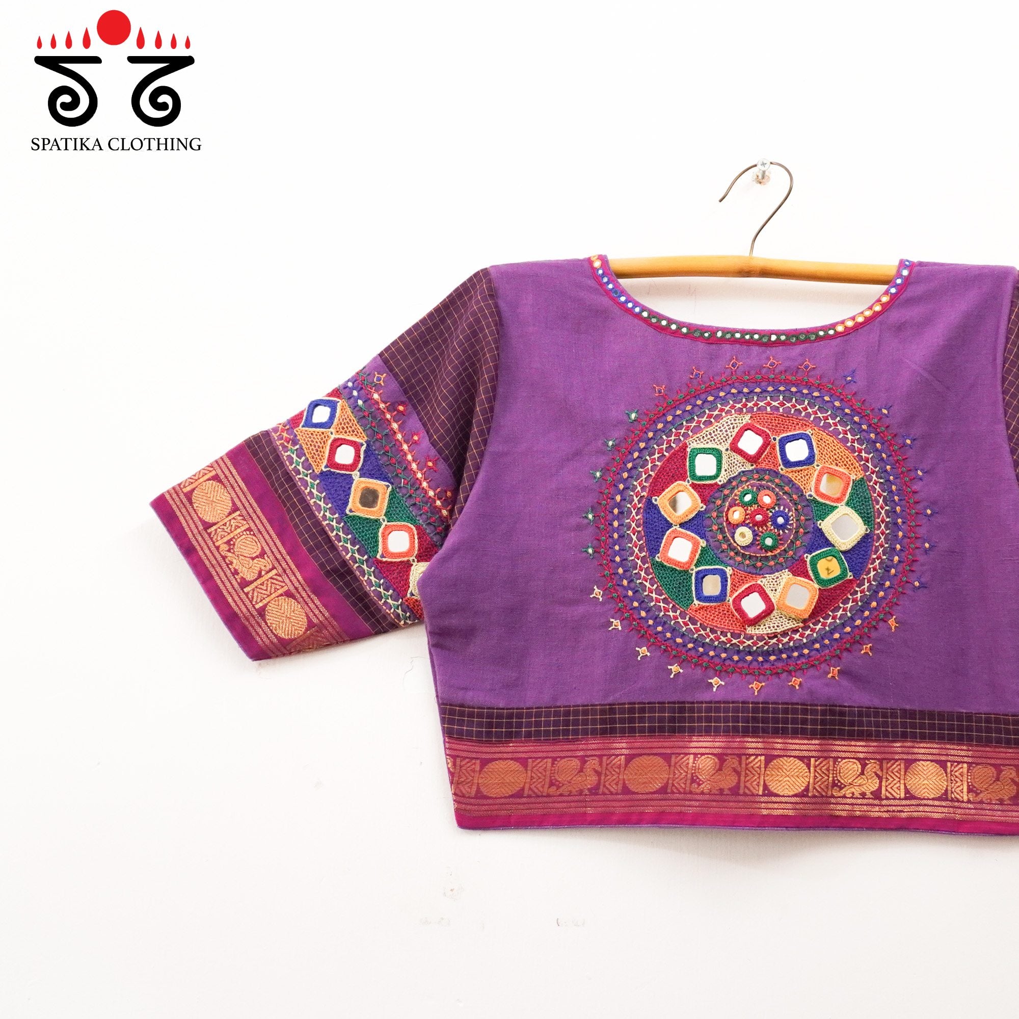 Purple Festive Lambani Handcrafted Blouse