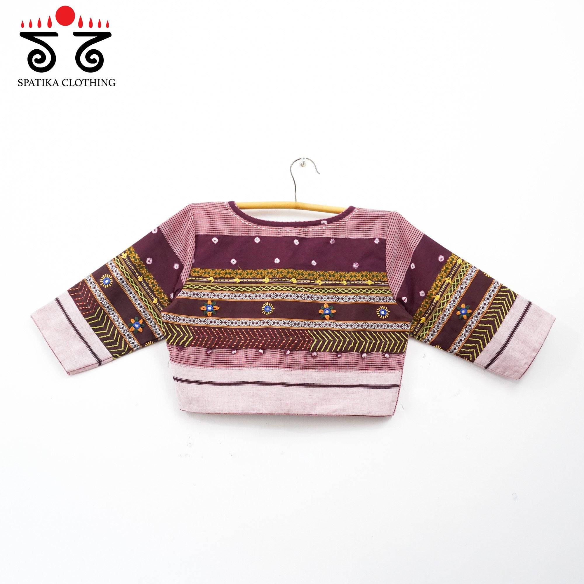 Maroon Lambani Bandhani Blouse