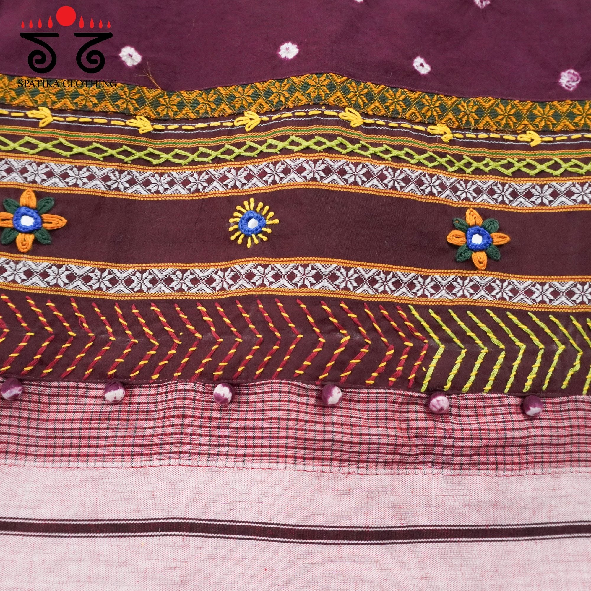Maroon Lambani Bandhani Blouse