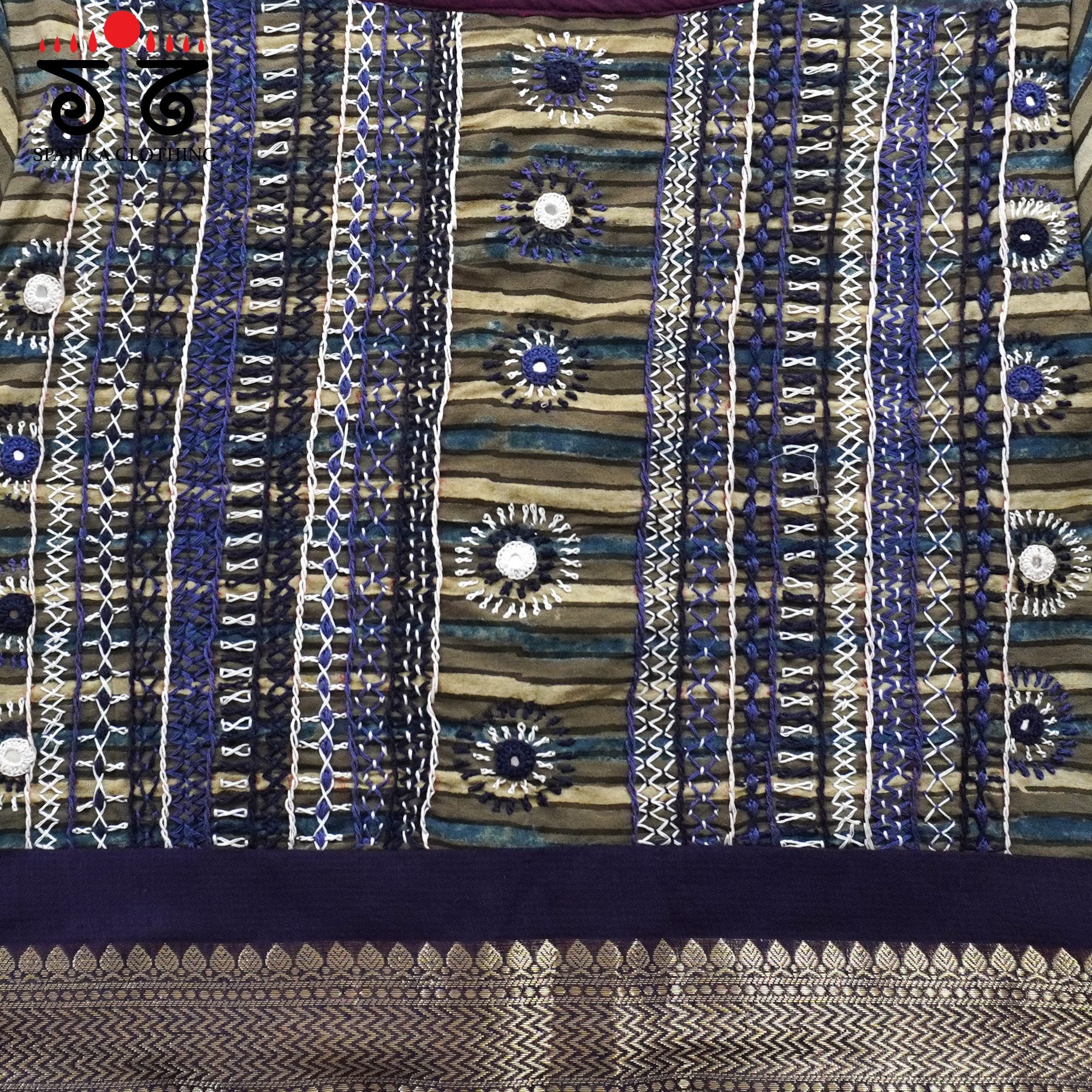 Blue Kashi - Festive Lambani Blouse