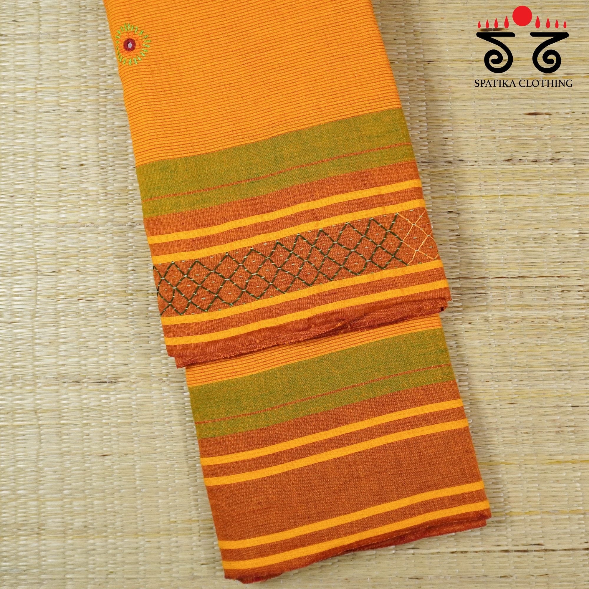 Sudha Kaddi Hand Embroidered Cotton Saree