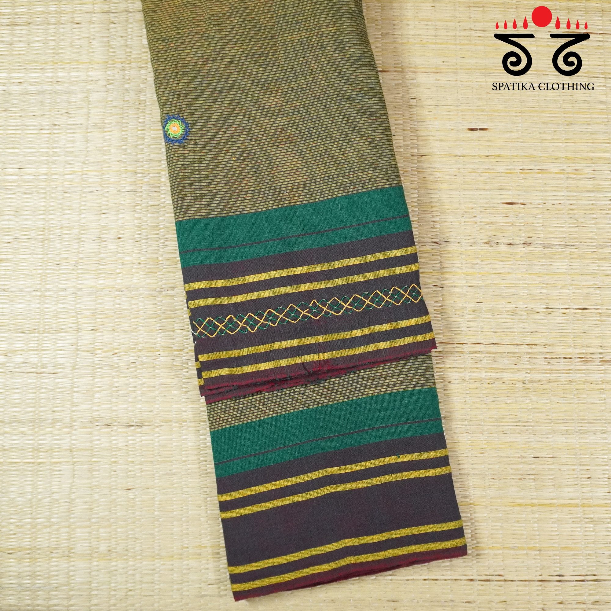 Sudha Kaddi Hand Embroidered Cotton Saree