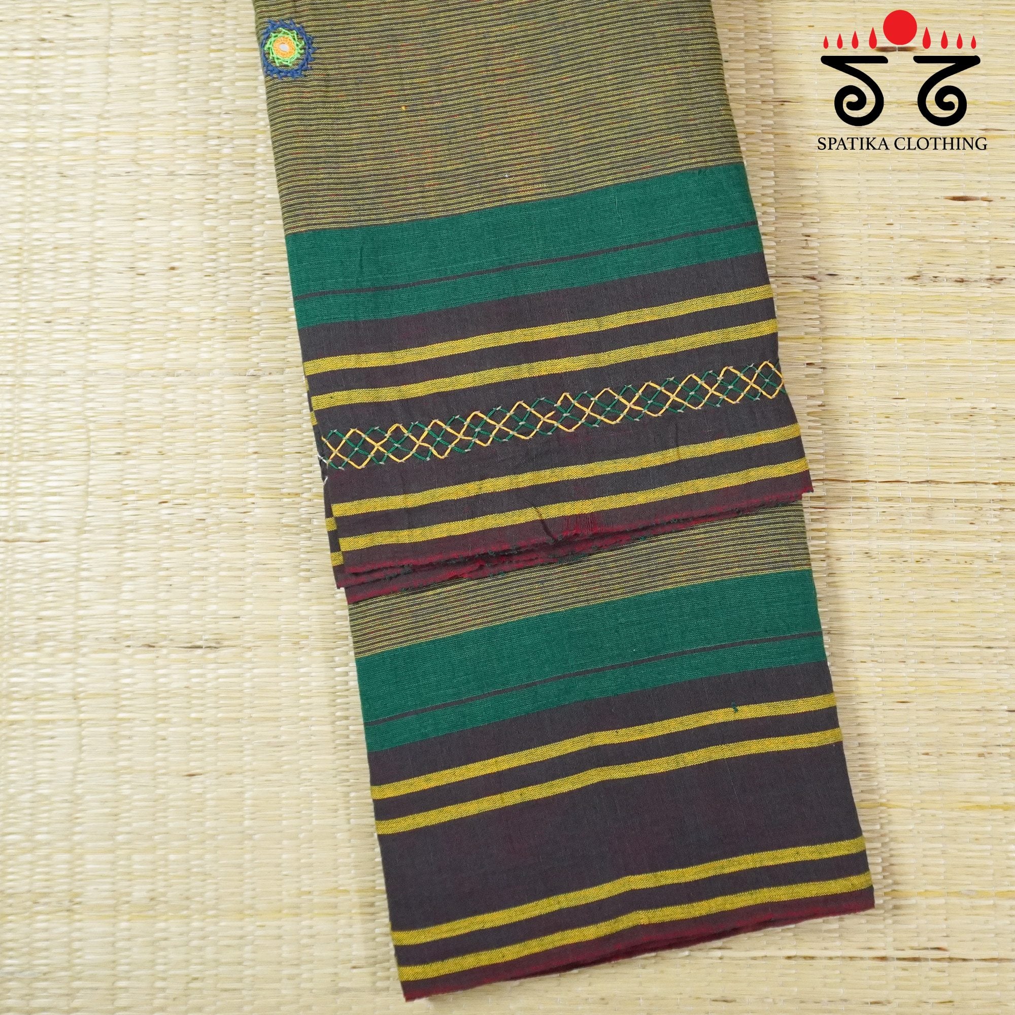 Sudha Kaddi Hand Embroidered Cotton Saree