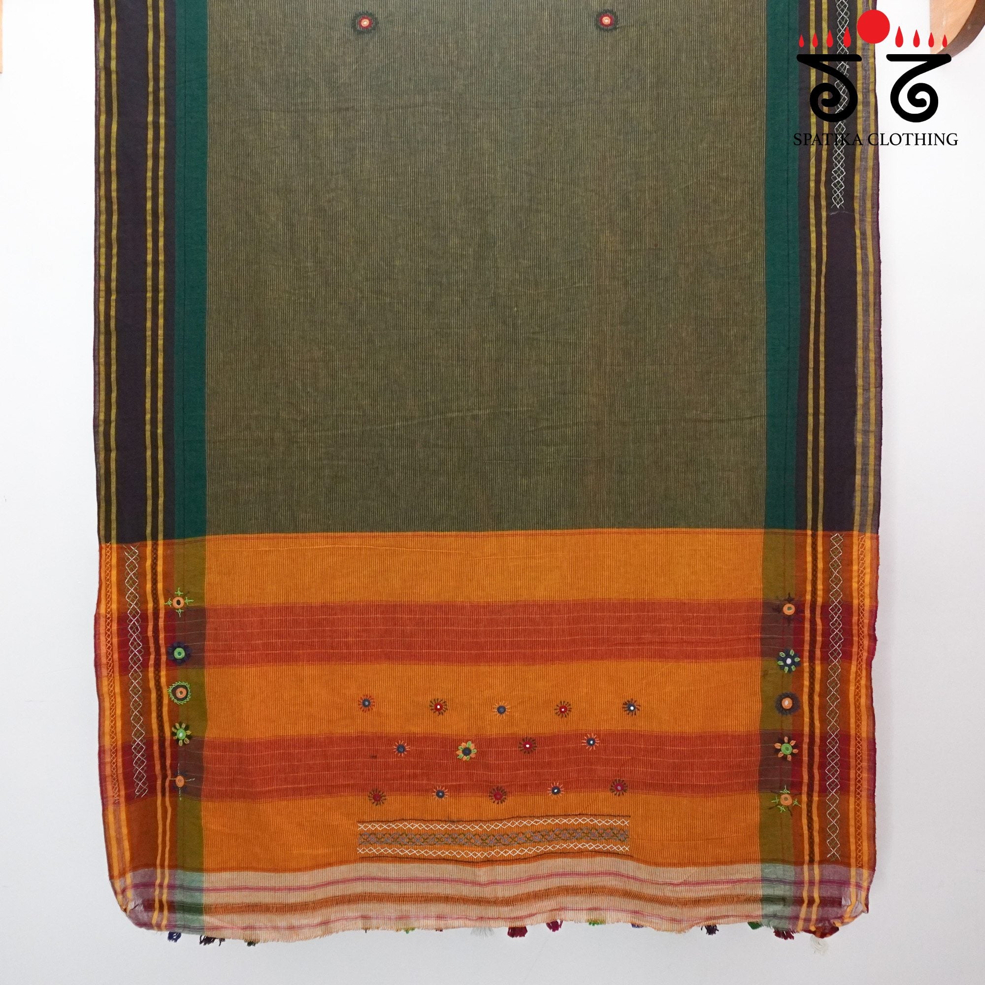 Sudha Kaddi Hand Embroidered Cotton Saree