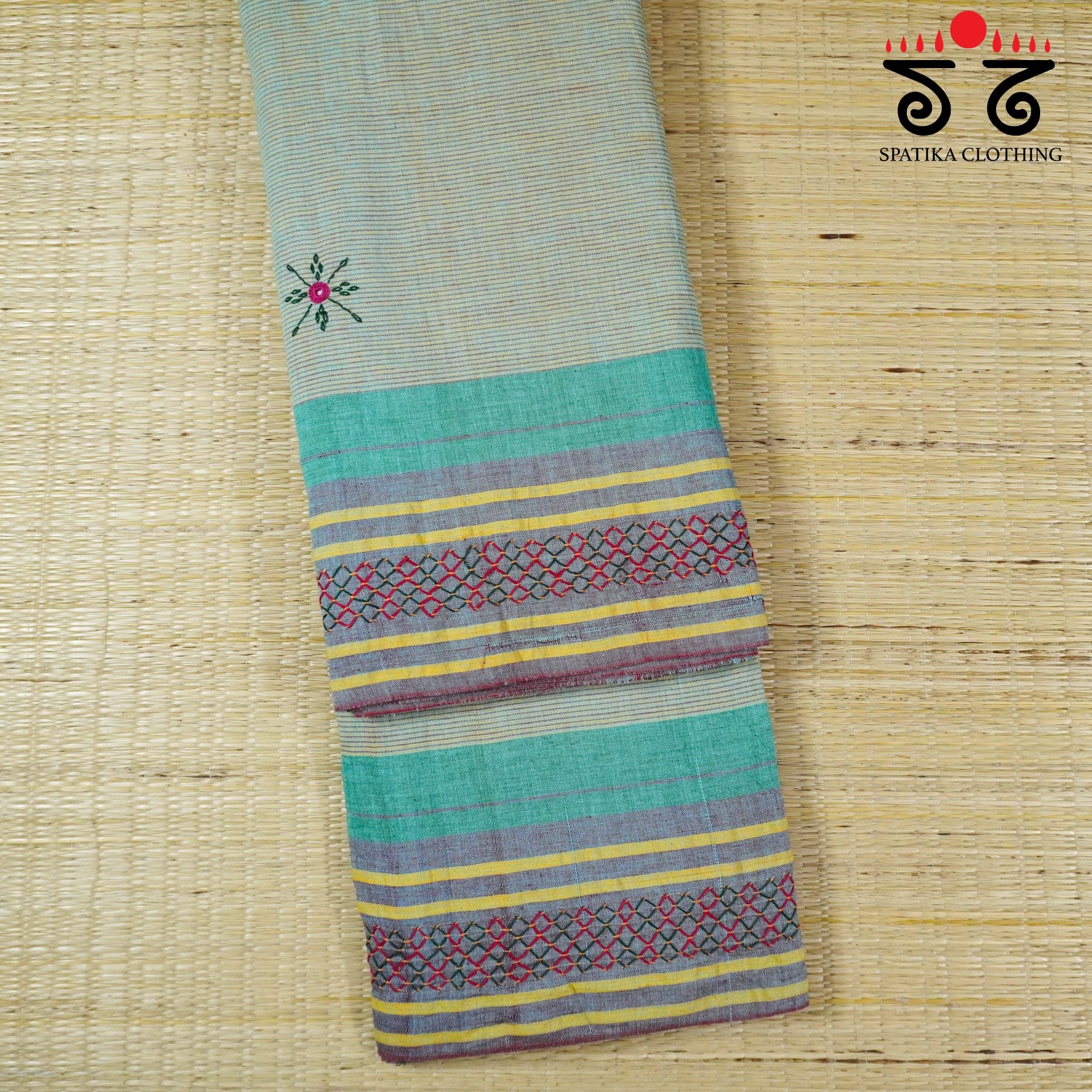 Sudha Kaddi Hand Embroidered Cotton Saree