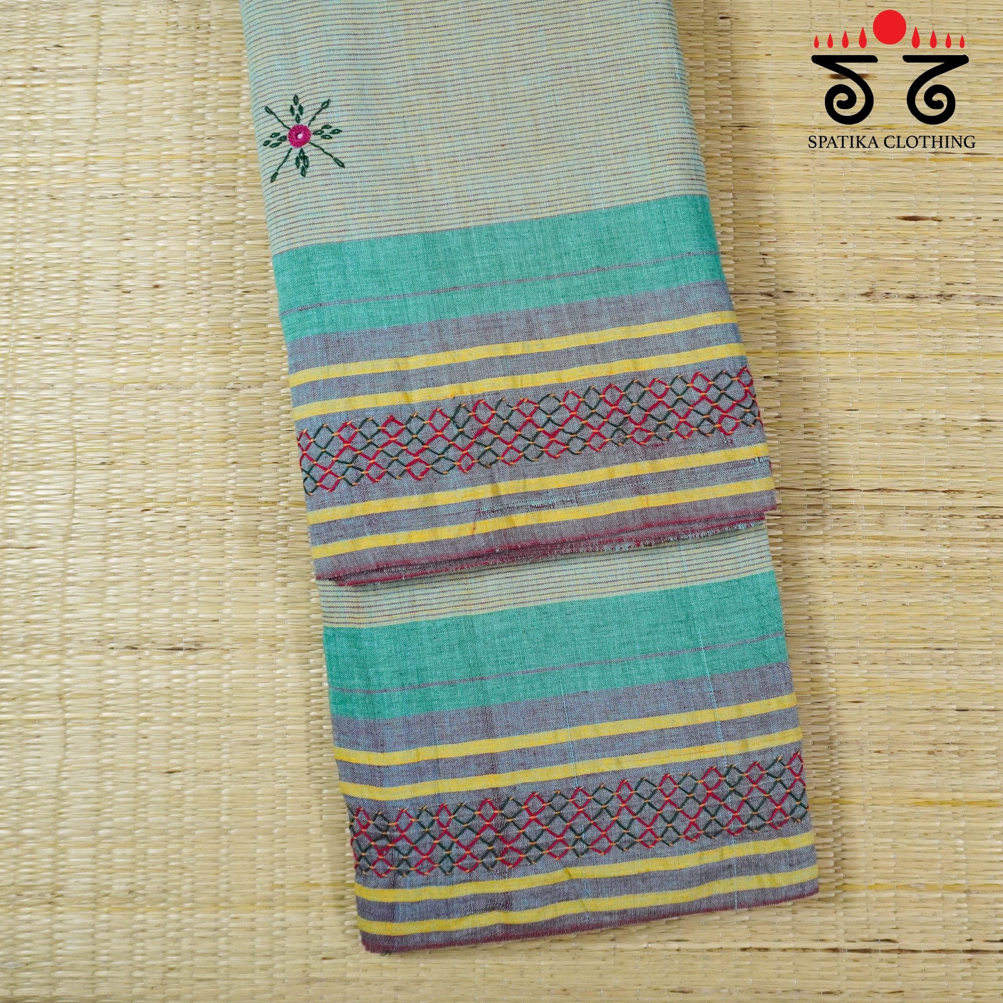 Sudha Kaddi Hand Embroidered Cotton Saree