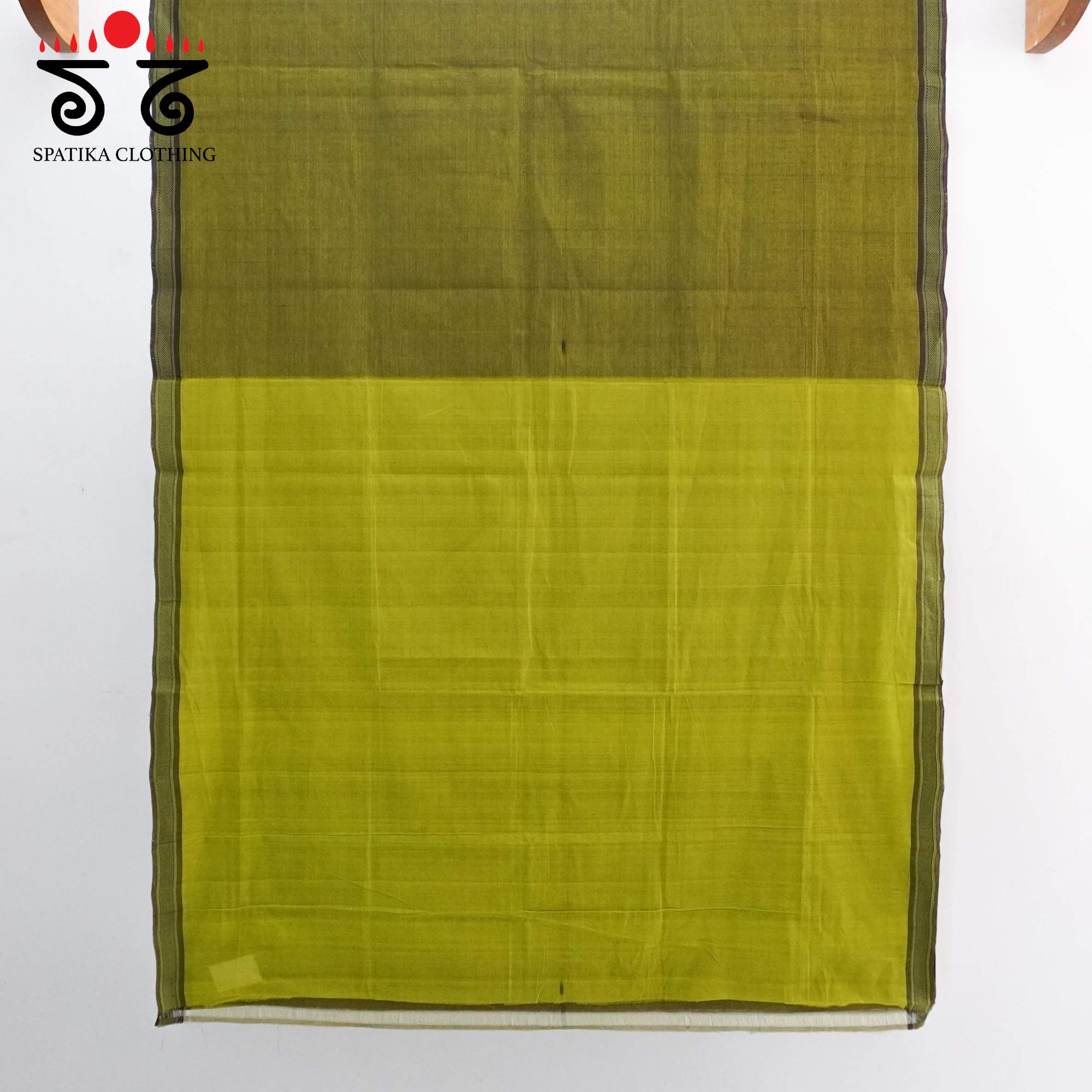 Green Andhra Handwoven Cotton Saree