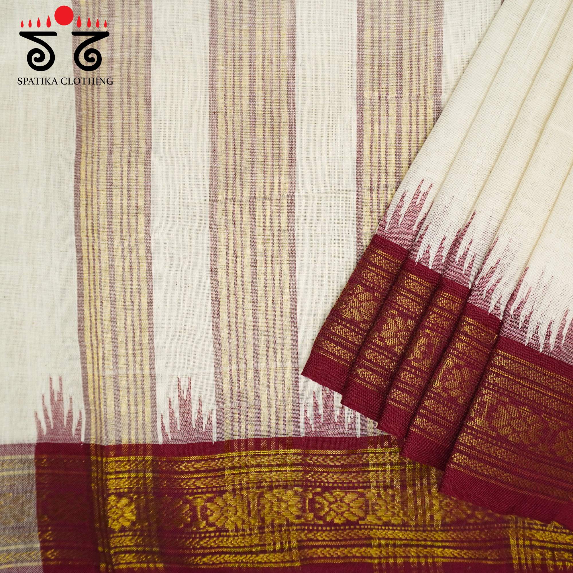 Ponduru Handspun Cotton Saree New!