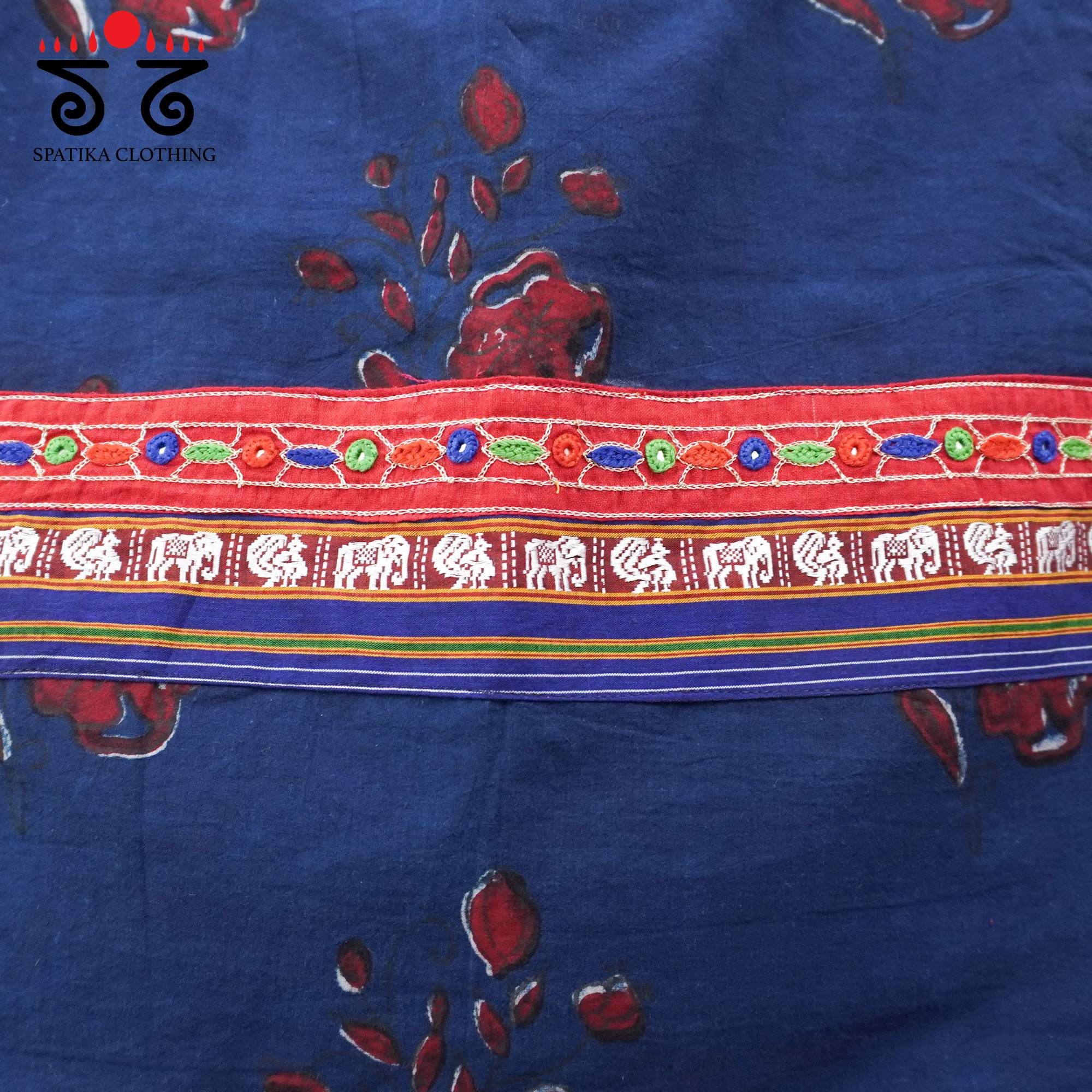 Ajrak Hand embroidered Blouse - Sleeveless!