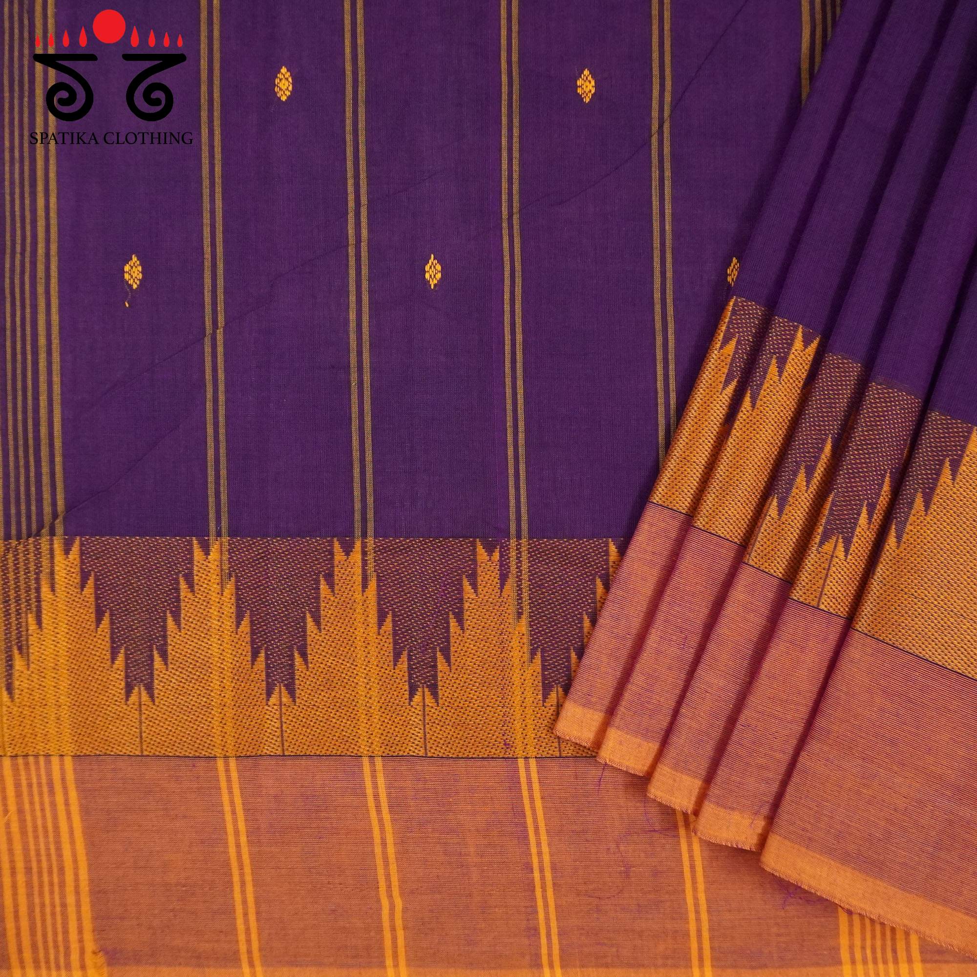 Purple Chettinad Cotton Saree