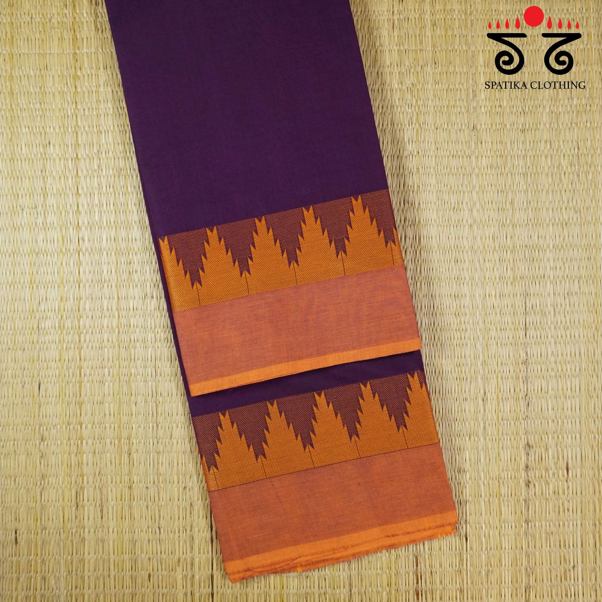 Purple Chettinad Cotton Saree
