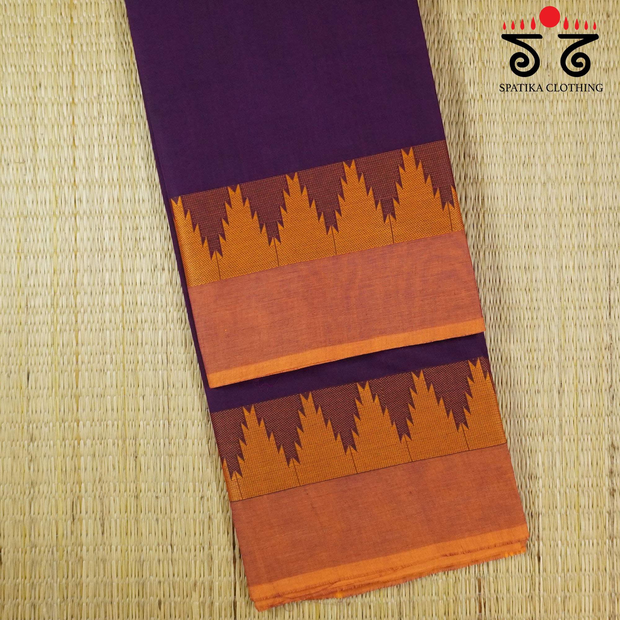 Purple Chettinad Cotton Saree