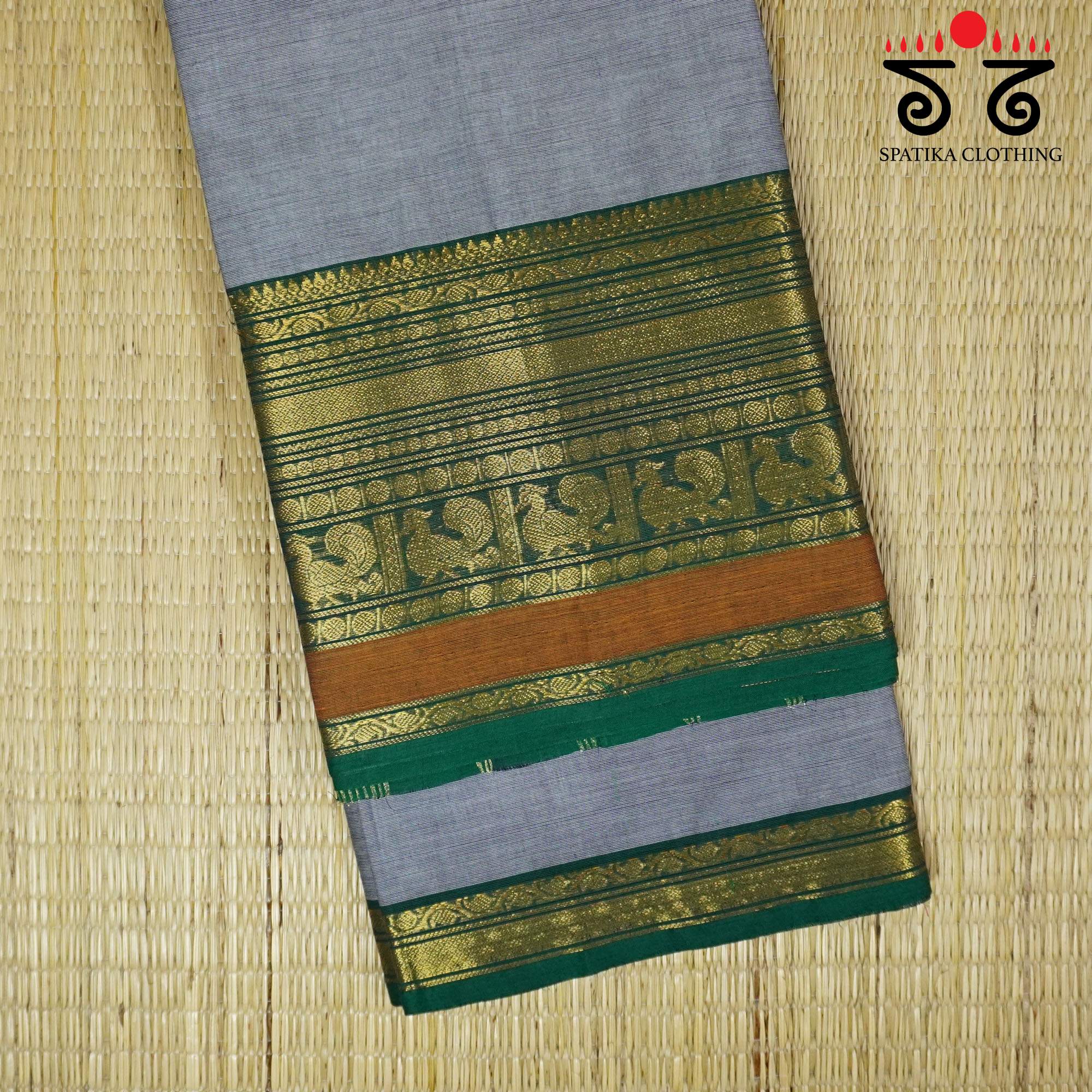 Grey Chettinad Cotton Saree