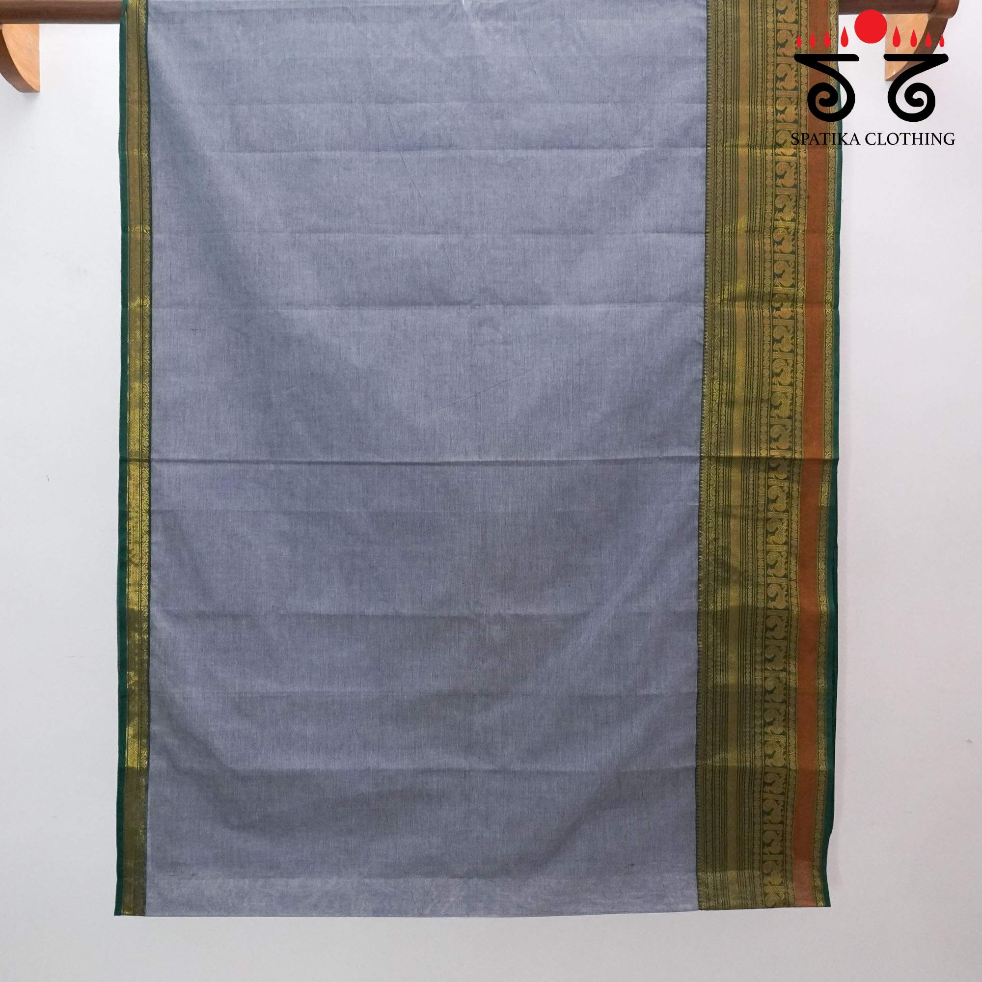 Grey Chettinad Cotton Saree