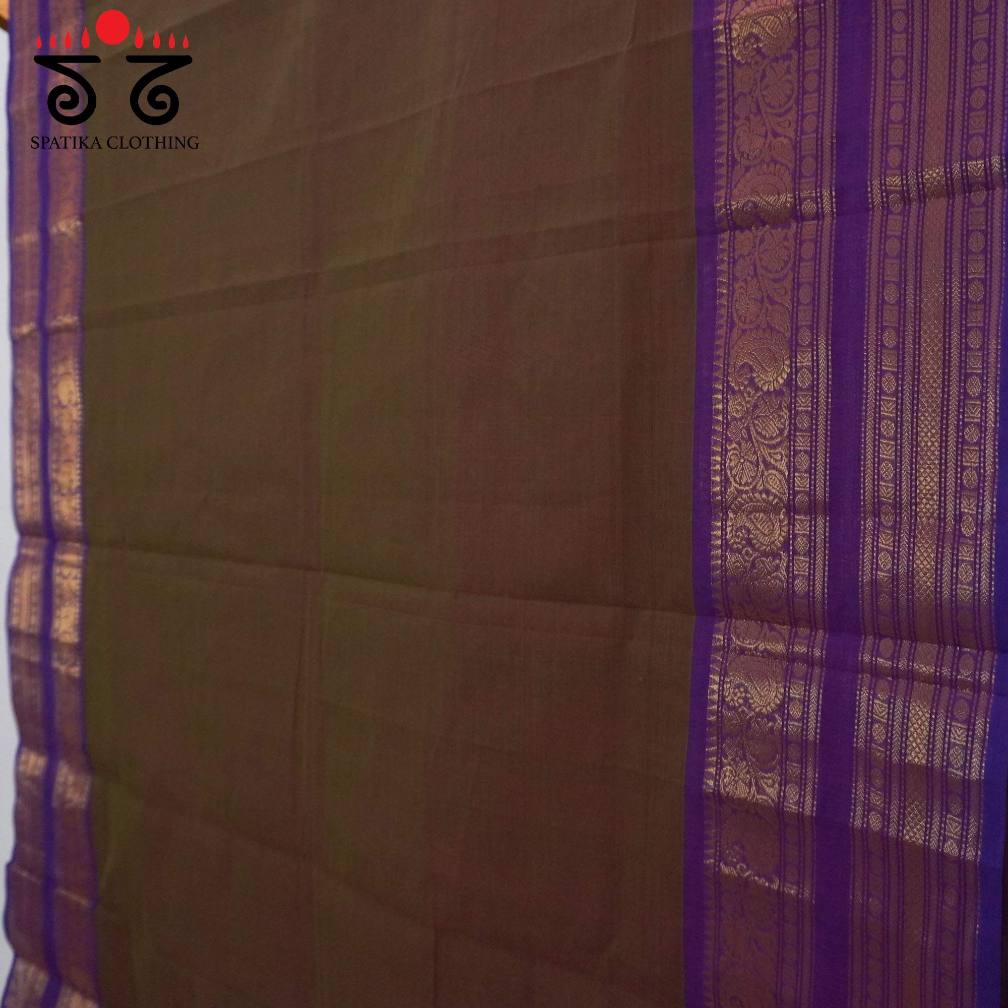 Brown Chettinad Cotton Saree