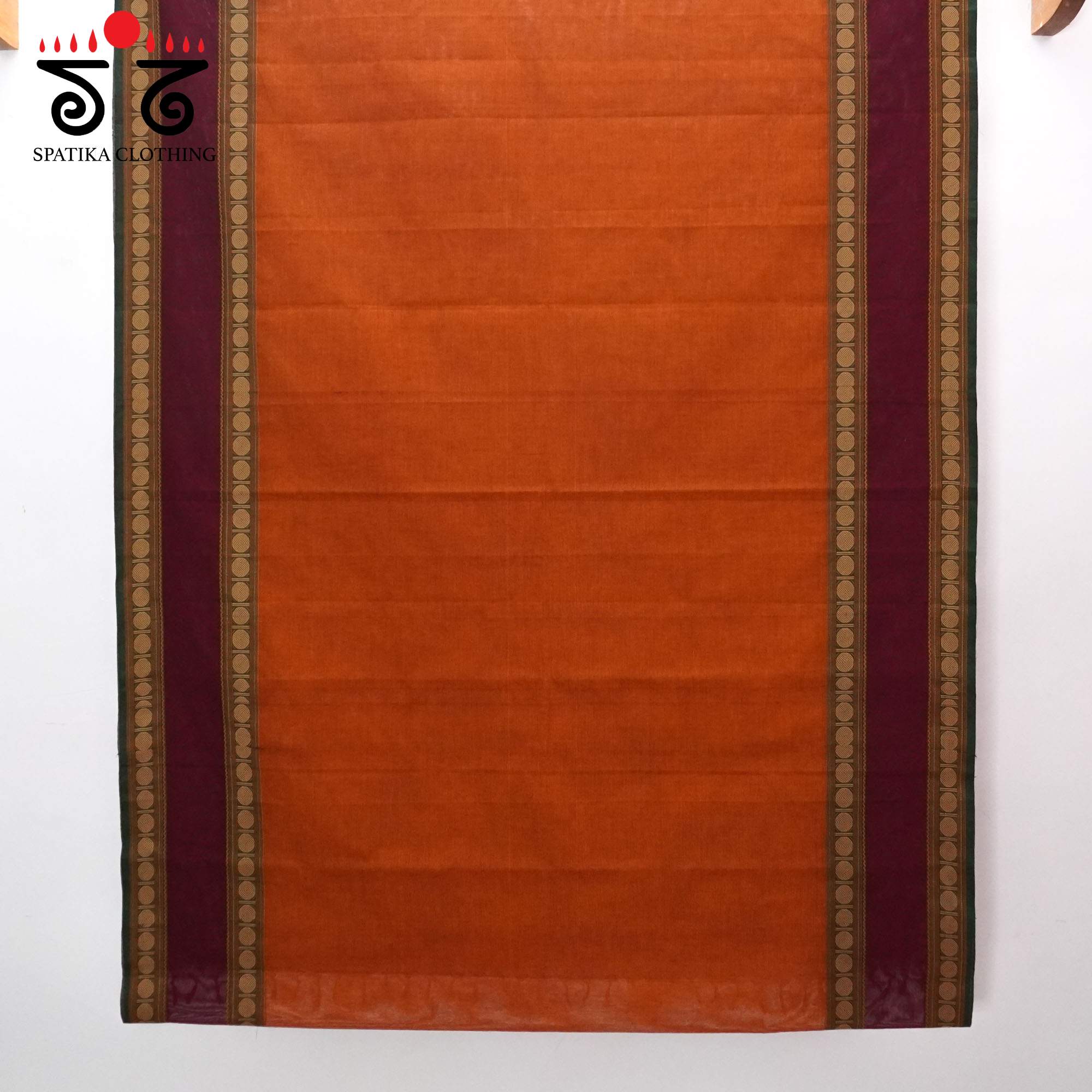 Orange Chettinad Cotton Saree
