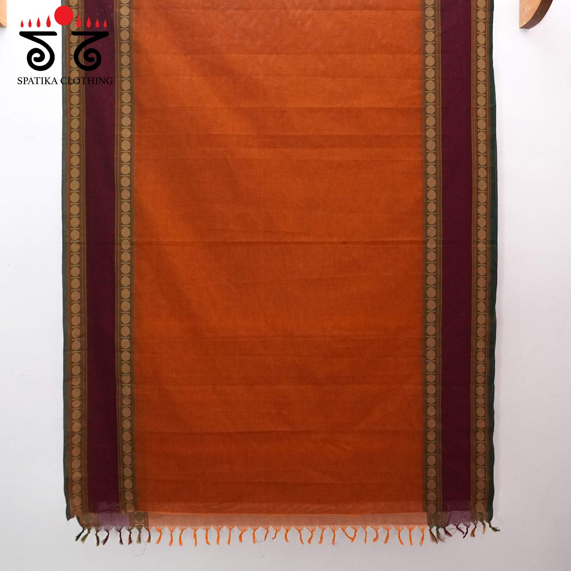 Orange Chettinad Cotton Saree